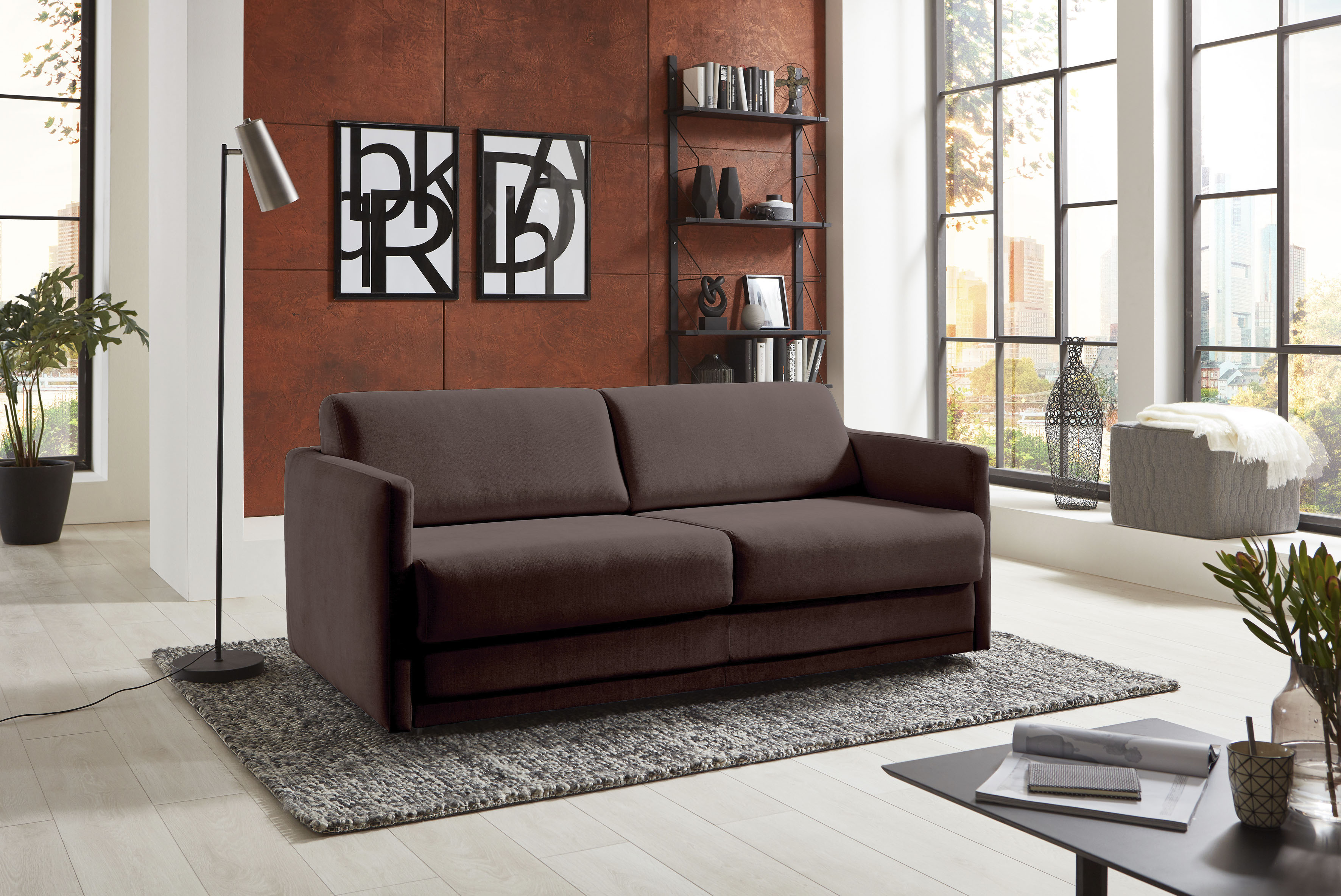 ATLANTIC home collection Schlafsofa "Limone, Dauerschläfer,B: 178cm, Liegefläche: 140 x 200cm,inkl Matratze" für Dauerschläfer geeignet inklusive hochwertige Matratze