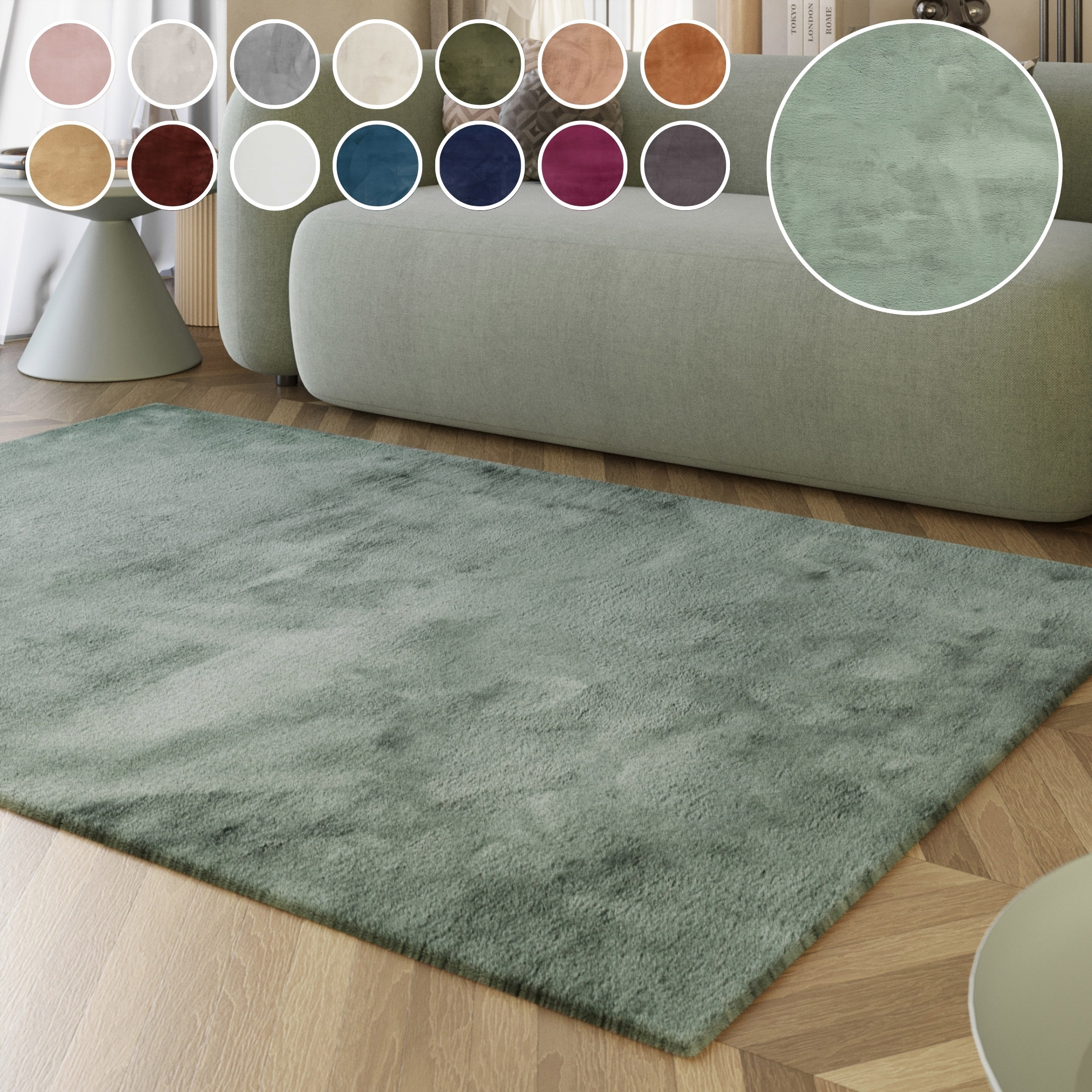 Esprit Hochflor-Teppich »Alice ESP-4377, Kunstfell«, rechteckig, 25 mm Höhe, Kaninchenfell-Haptik, besonders weich und dicht, für alle Räume