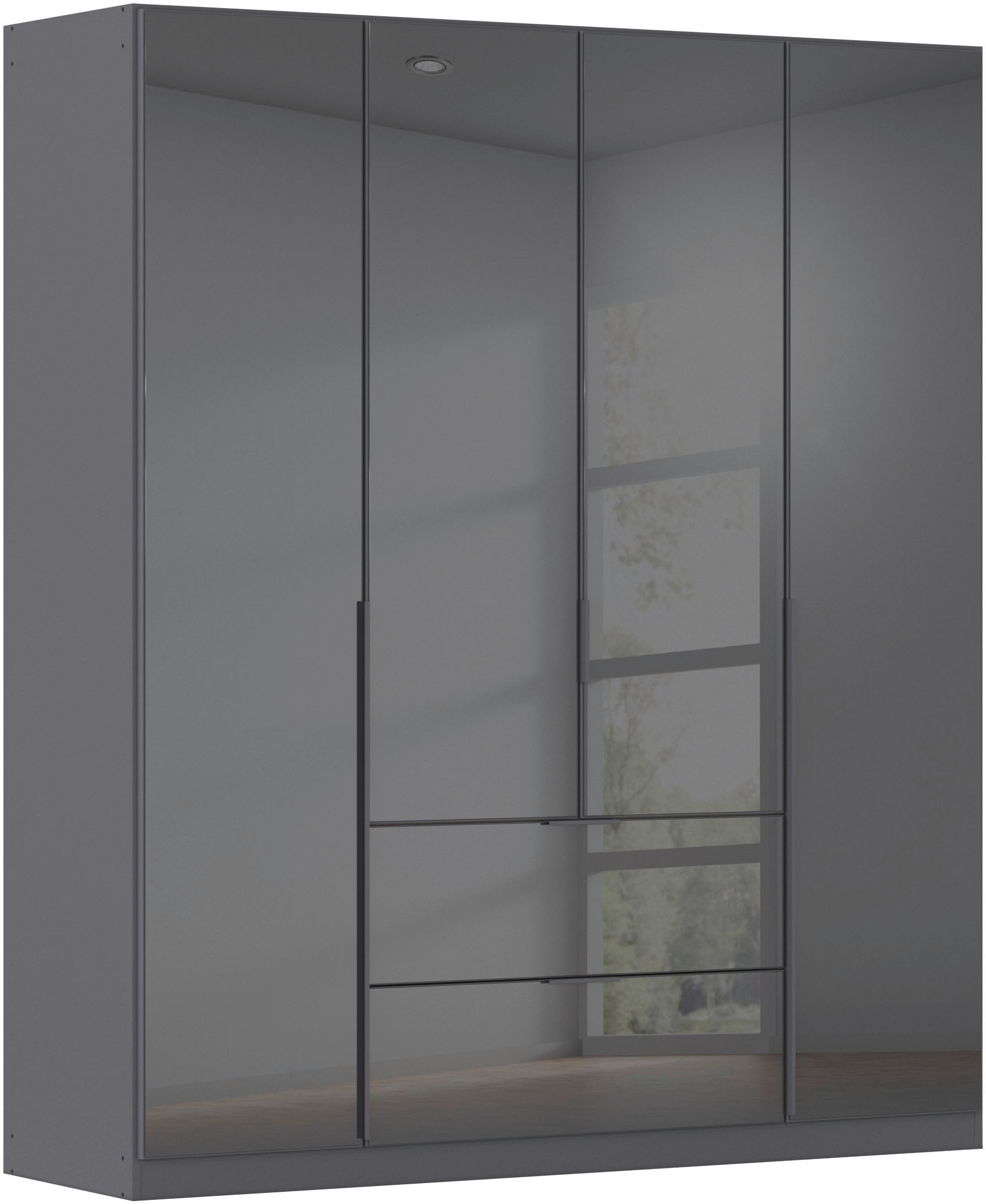 Drehtürenschrank OTTO HOME, B:181cm H:229cm T:54cm, grau, Holzwerkstoff, Schränke, "Kleiderschrank Kleiderschränke Schrank Garderobe AGORDO mit