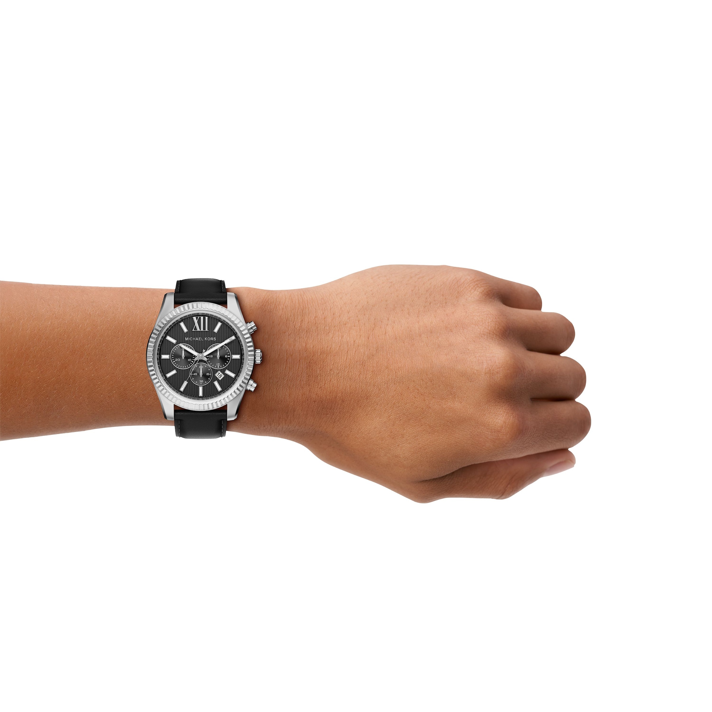 MICHAEL KORS Chronograph »LEXINGTON« Quarzuhr, Armbanduhr, Herrenuhr, Lederarmband, analog, Tag