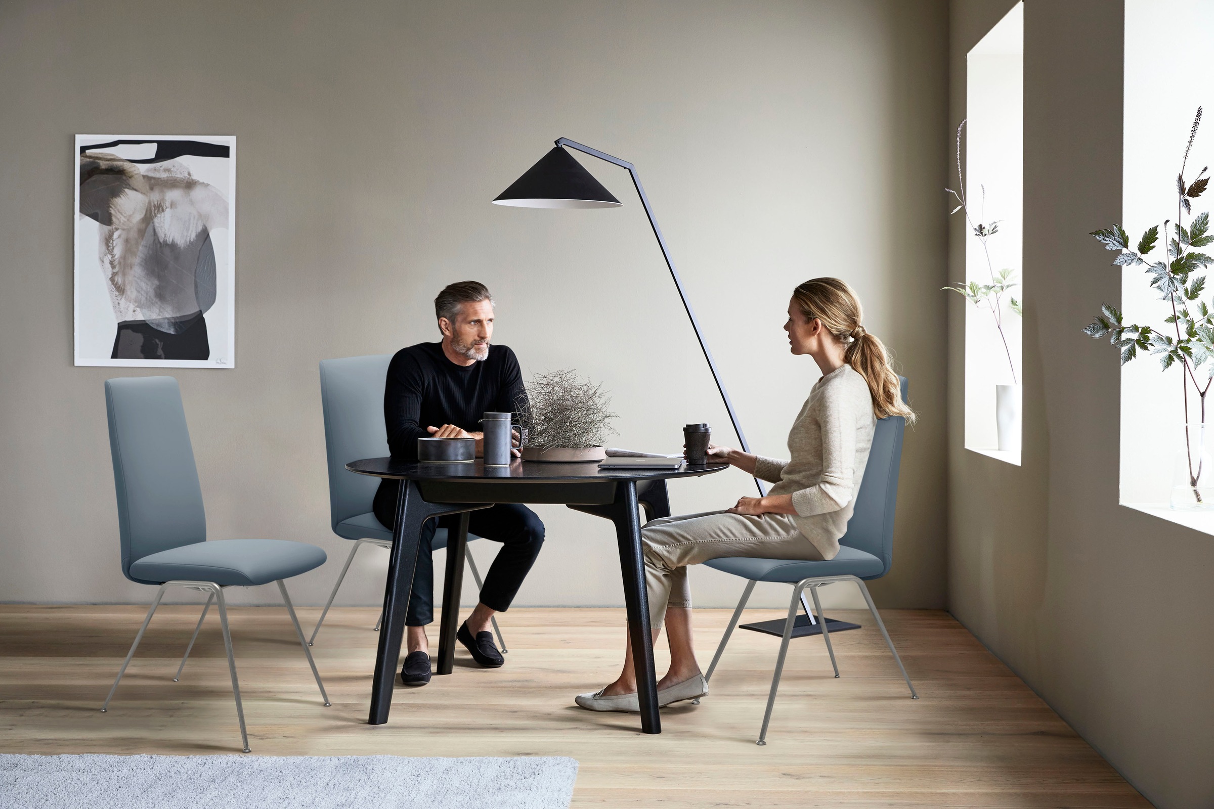 Stressless® Polsterstuhl »Laurel«, Leder PALOMA, High Back, Größe M, mit Beinen aus Stahl in Schwarz matt
