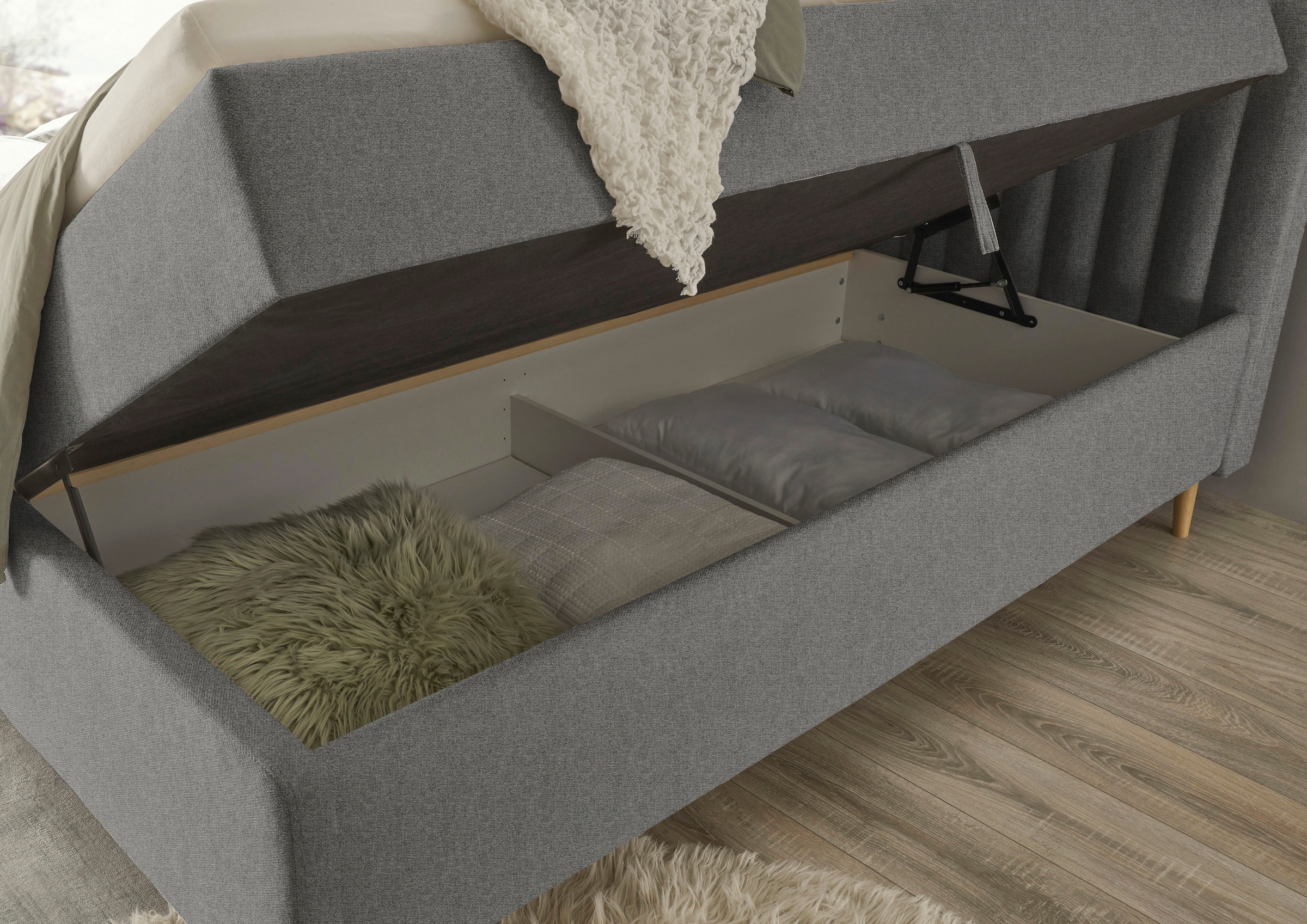 ED EXCITING DESIGN Boxbett »Akron«, mit Bettkasten, erhältlich in verschiedenen Breiten & Farben
