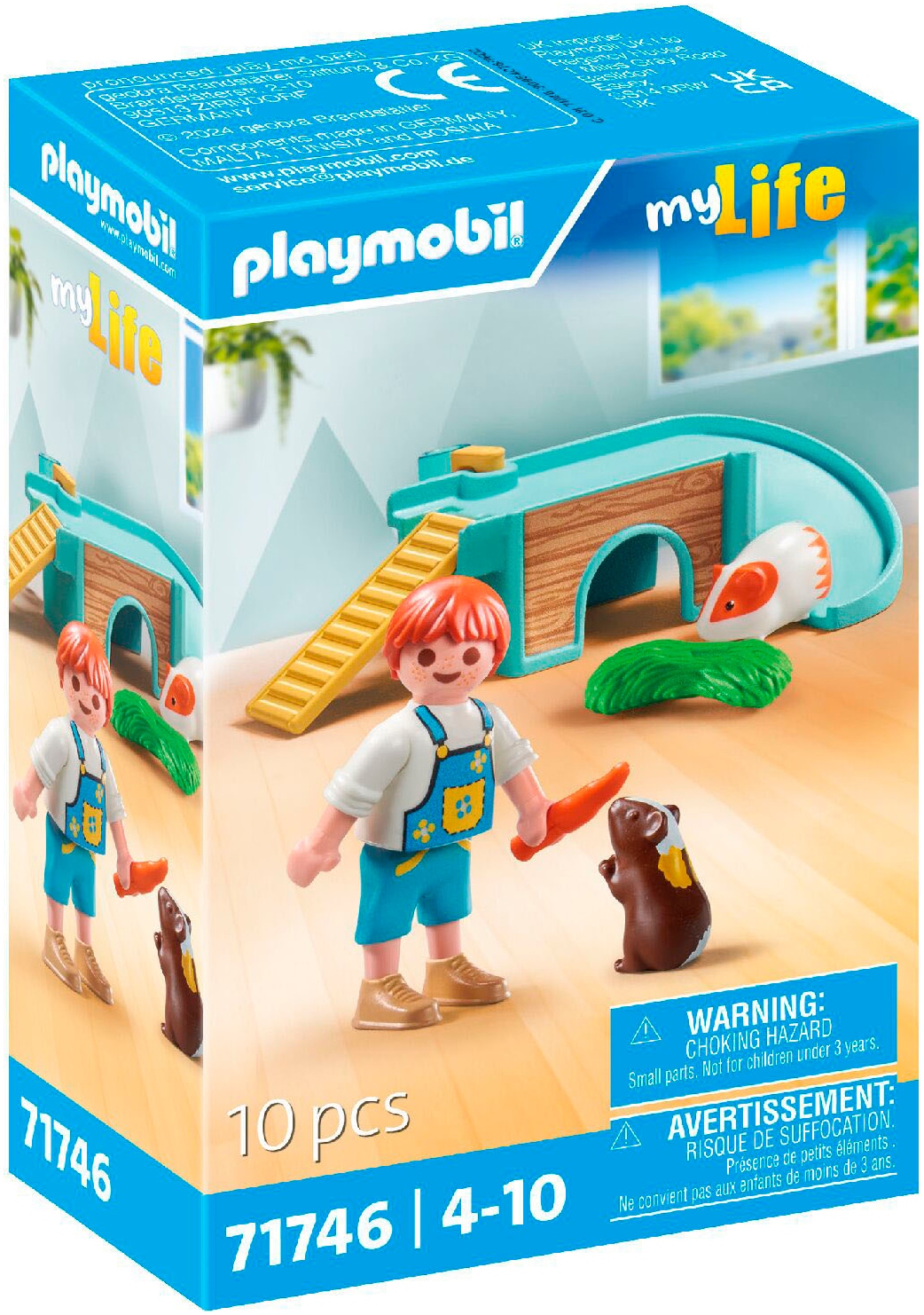 Playmobil® Konstruktions-Spielset »Junge mit Meerschweinchen (71746), Playmobil My Life«, (10 St.)
