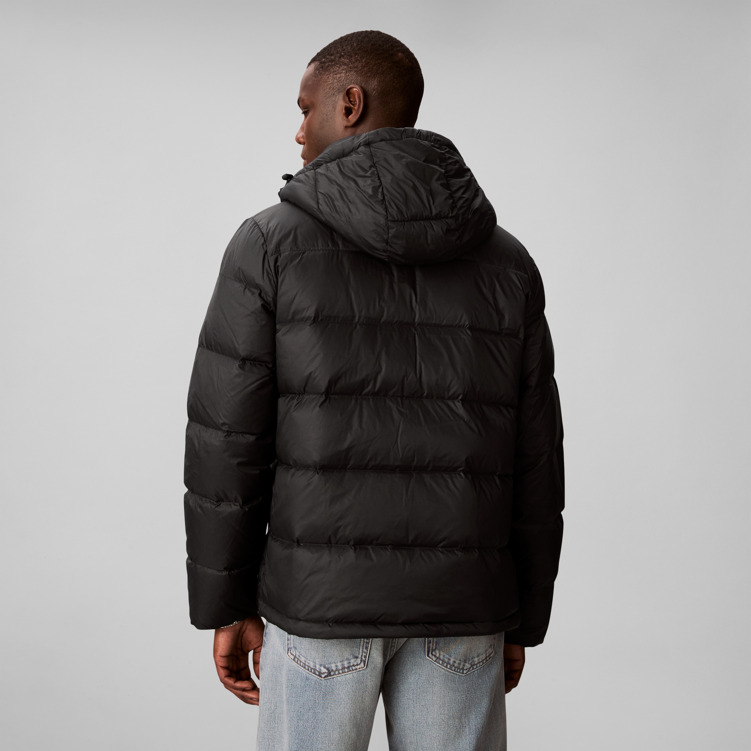 Calvin Klein Steppjacke »LS NYLN ZP OFF HD DW« mit Kapuze Kapuze, Regular Fit, warm wattiert
