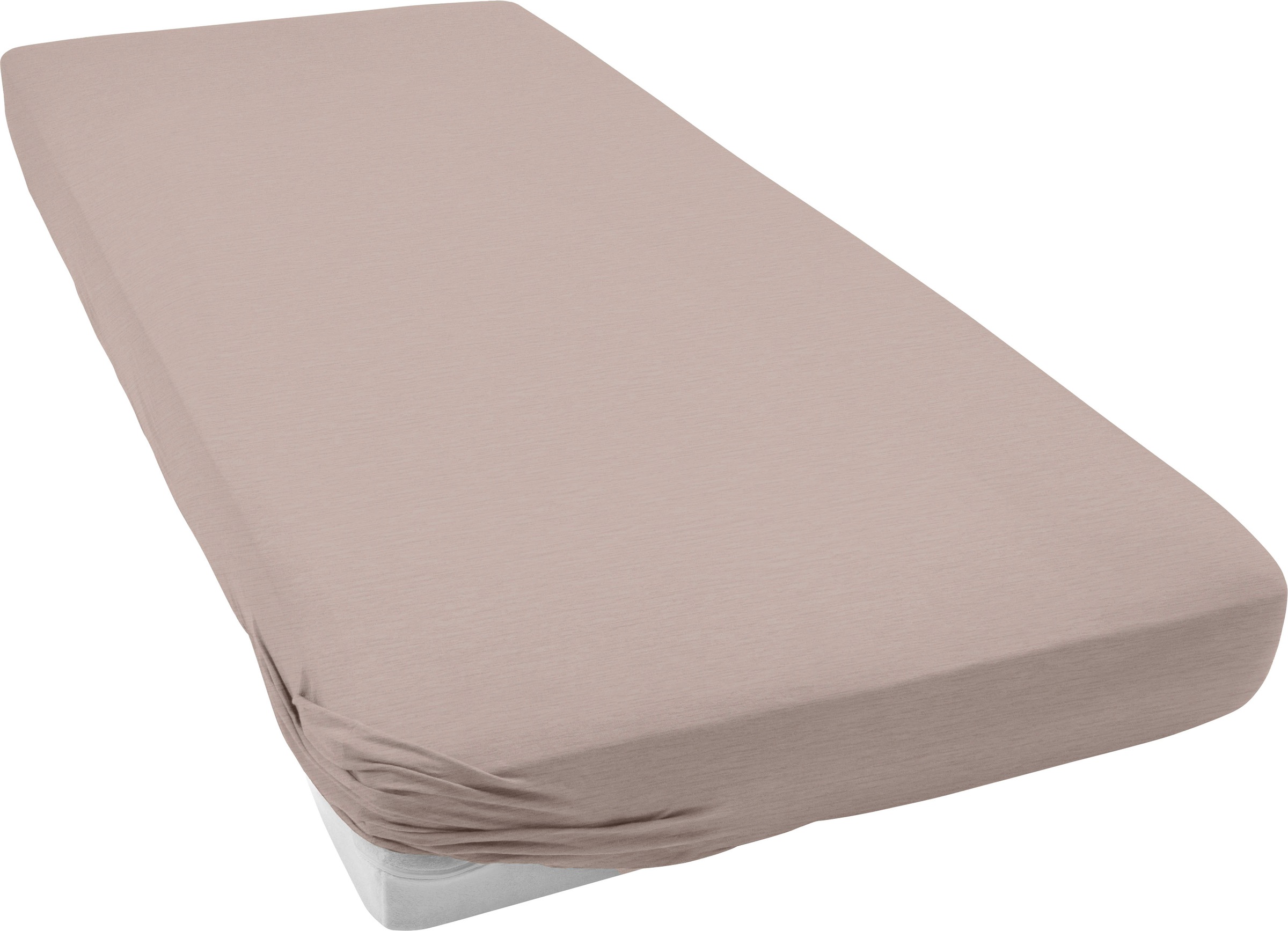TOM TAILOR HOME Spannbettlaken »AVA«, pflegeleichter Melange-Jersey
