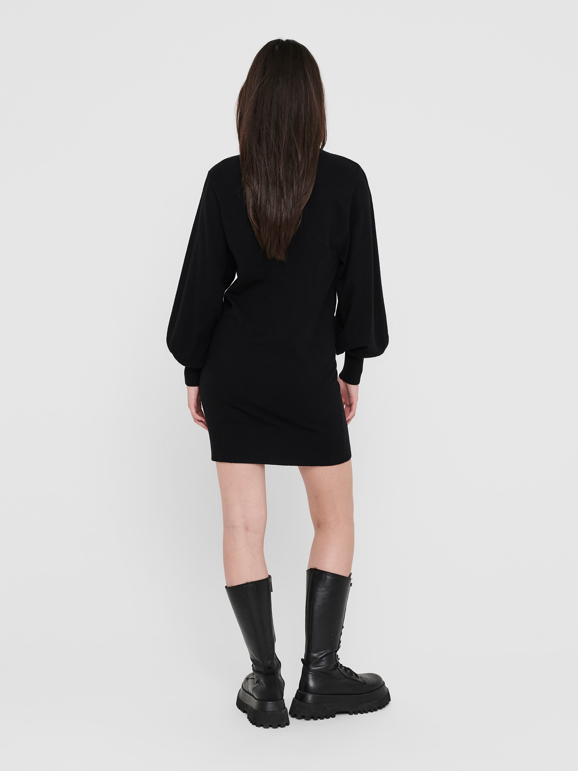 ONLY Strickkleid »ONLLABELLE LIFE L/S DRESS KNT NOOS«, mit modischen Ballonärmeln