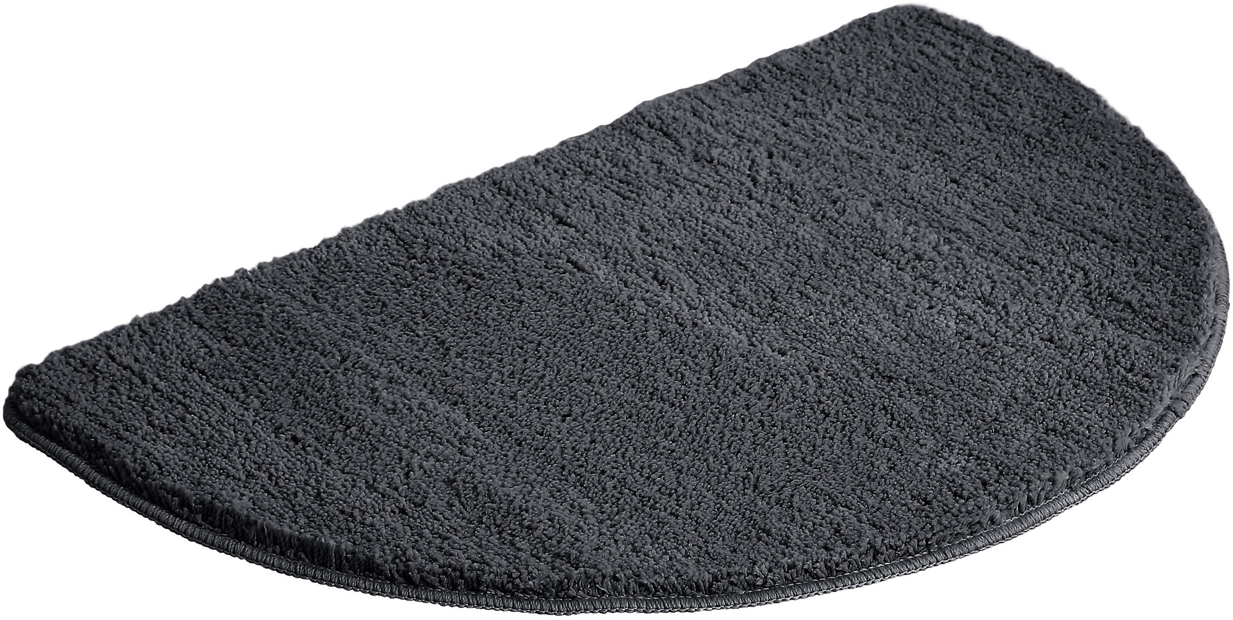 my home Badematte »Inga, Badezimmer Teppich, Badvorleger«, rutschhemmend beschichtet, schnell trocknend-strapazierfähig-fußbodenheizungsgeeignet, Badteppich, unifarben, weich, als halbrund und rechteckig erhältlich