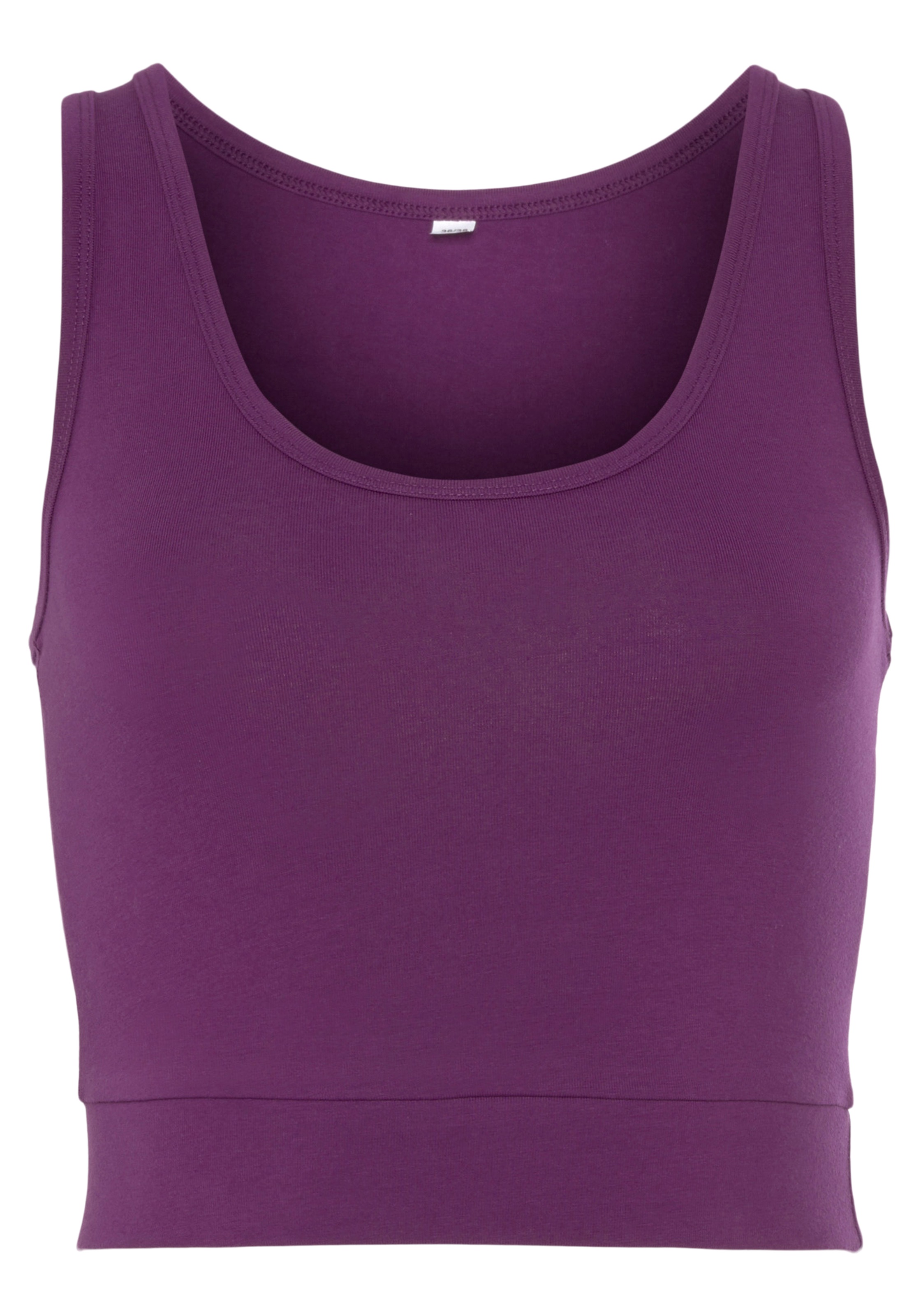 LASCANA ACTIVE Sporttop »-Basic-Crop-Top«, mit breiten Trägern