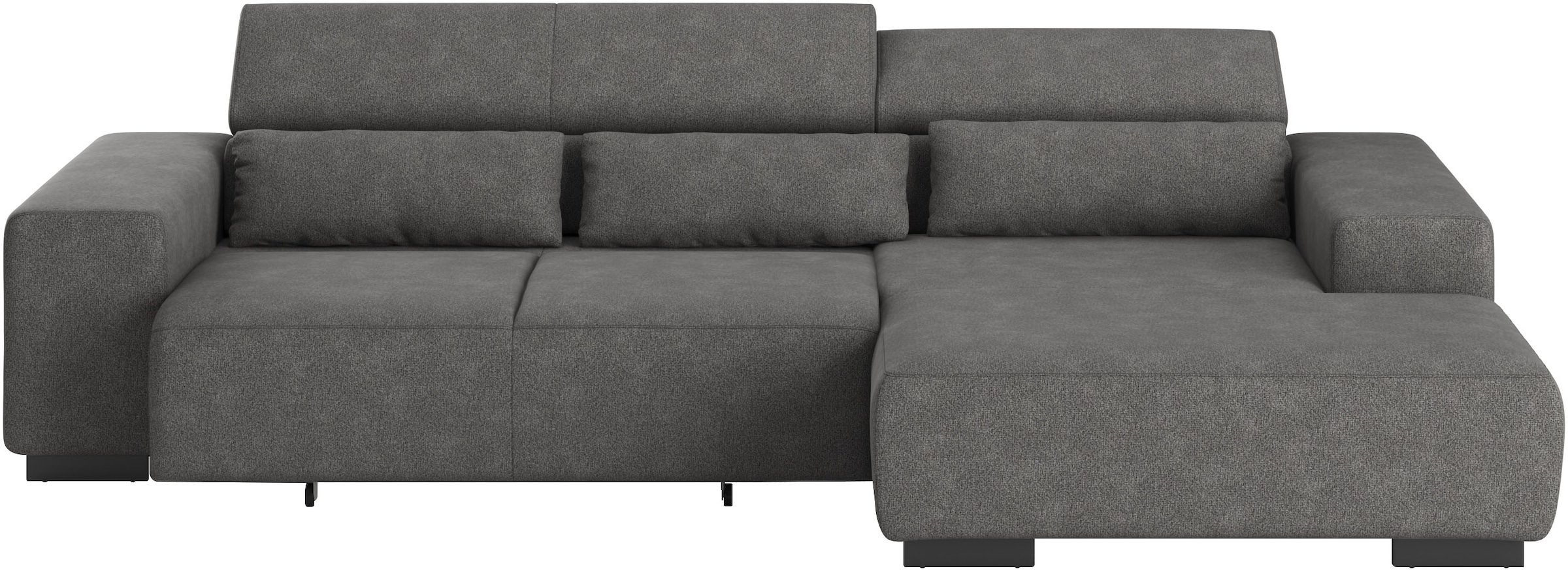 COTTA Ecksofa »Side L-Form, mit Kopfteilverstellung & 3 Nierenkissen«, optional motorische Sitztiefenverstellung