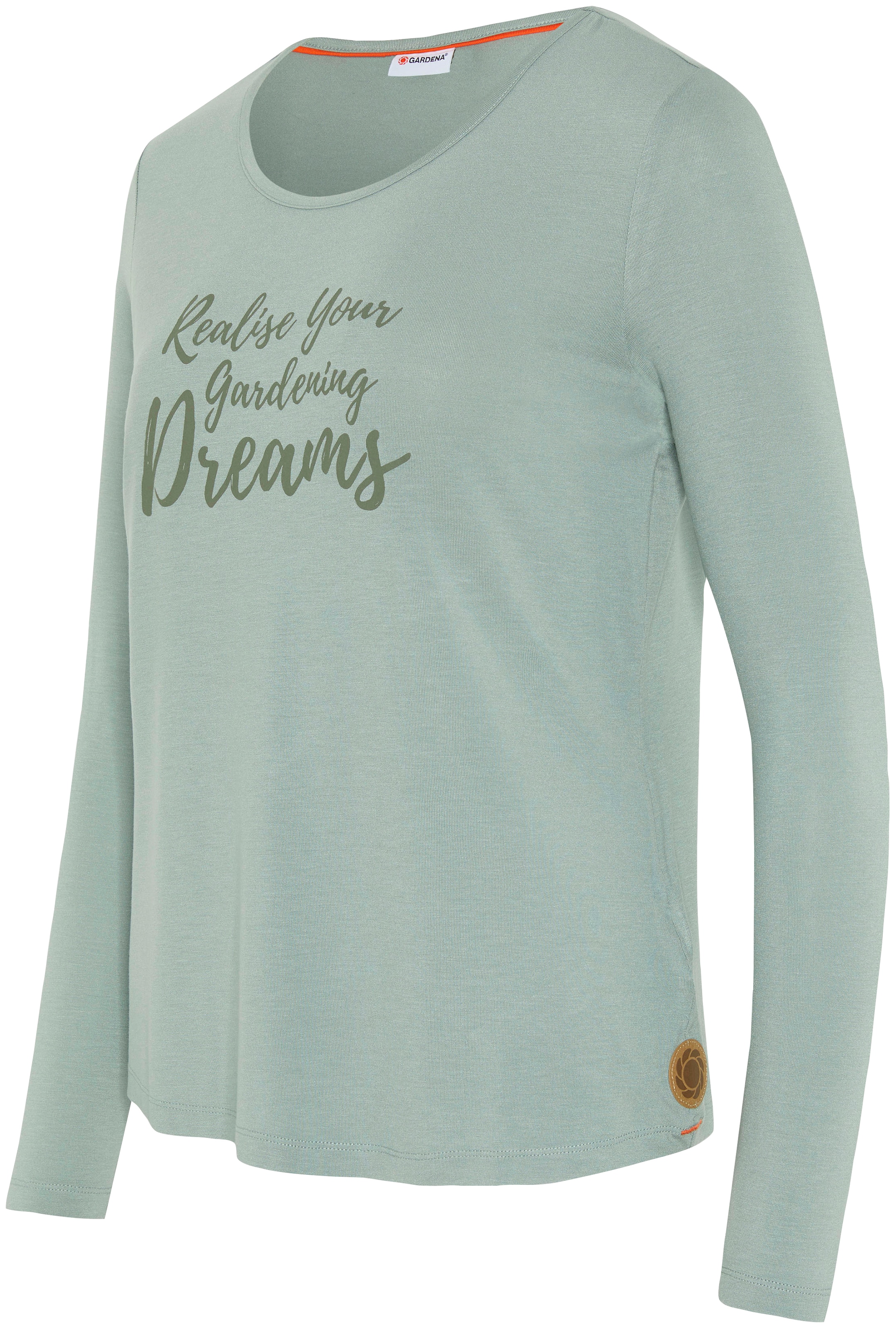 GARDENA Longsleeve »Green Milieu«, mit Schriftzug