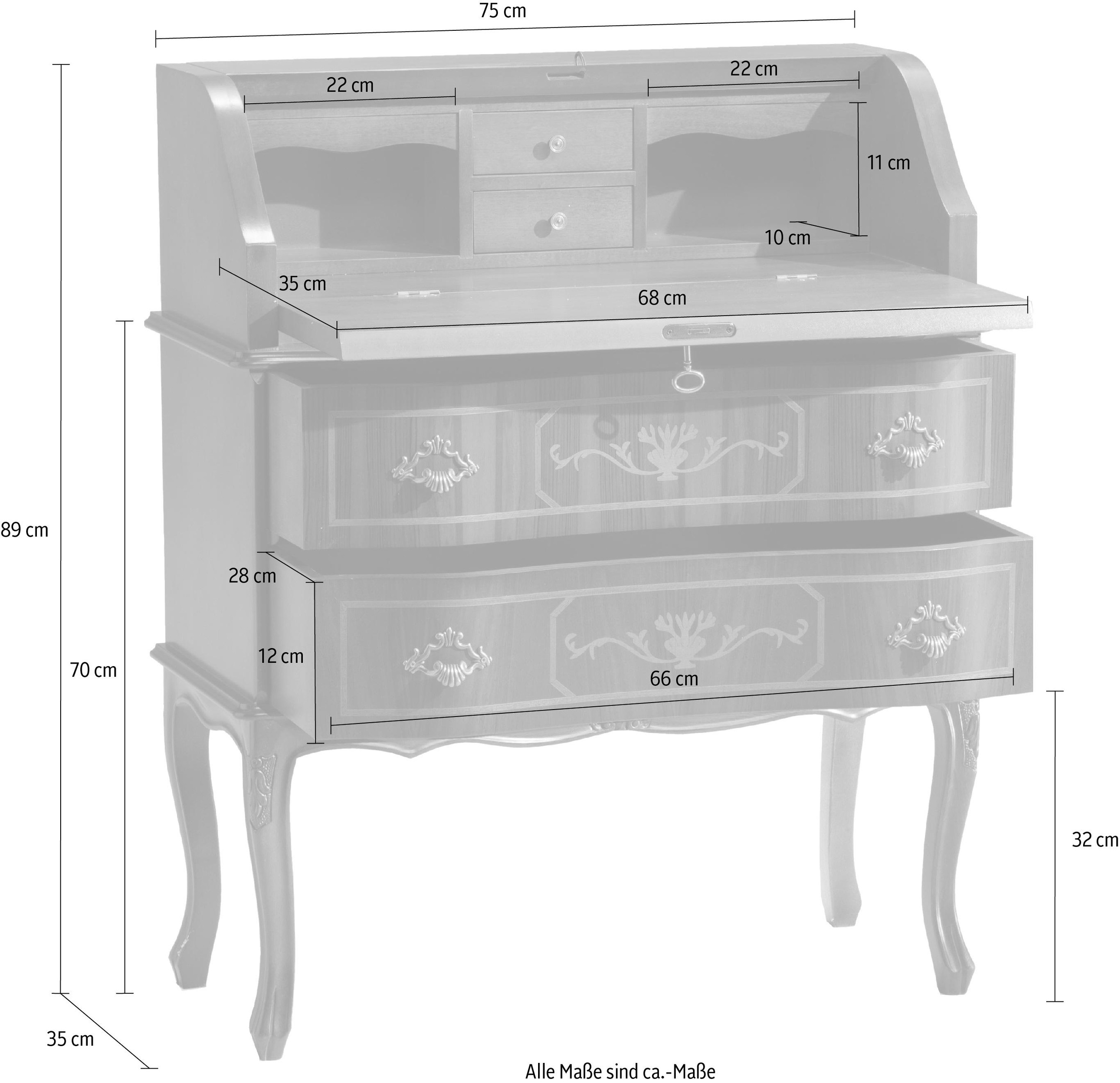 Home affaire Sekretär »GIOTTO 023«, Breite 75 cm