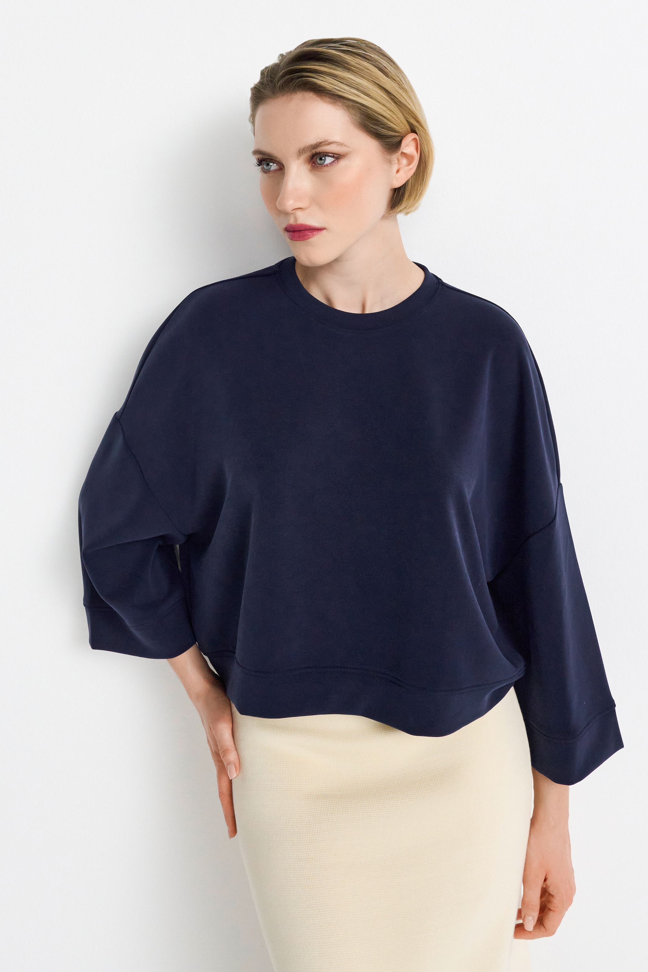 RICHROYAL Sweatshirt "Tencel peached Shirt", modische Kurzarmsweatshirt günstig online kaufen