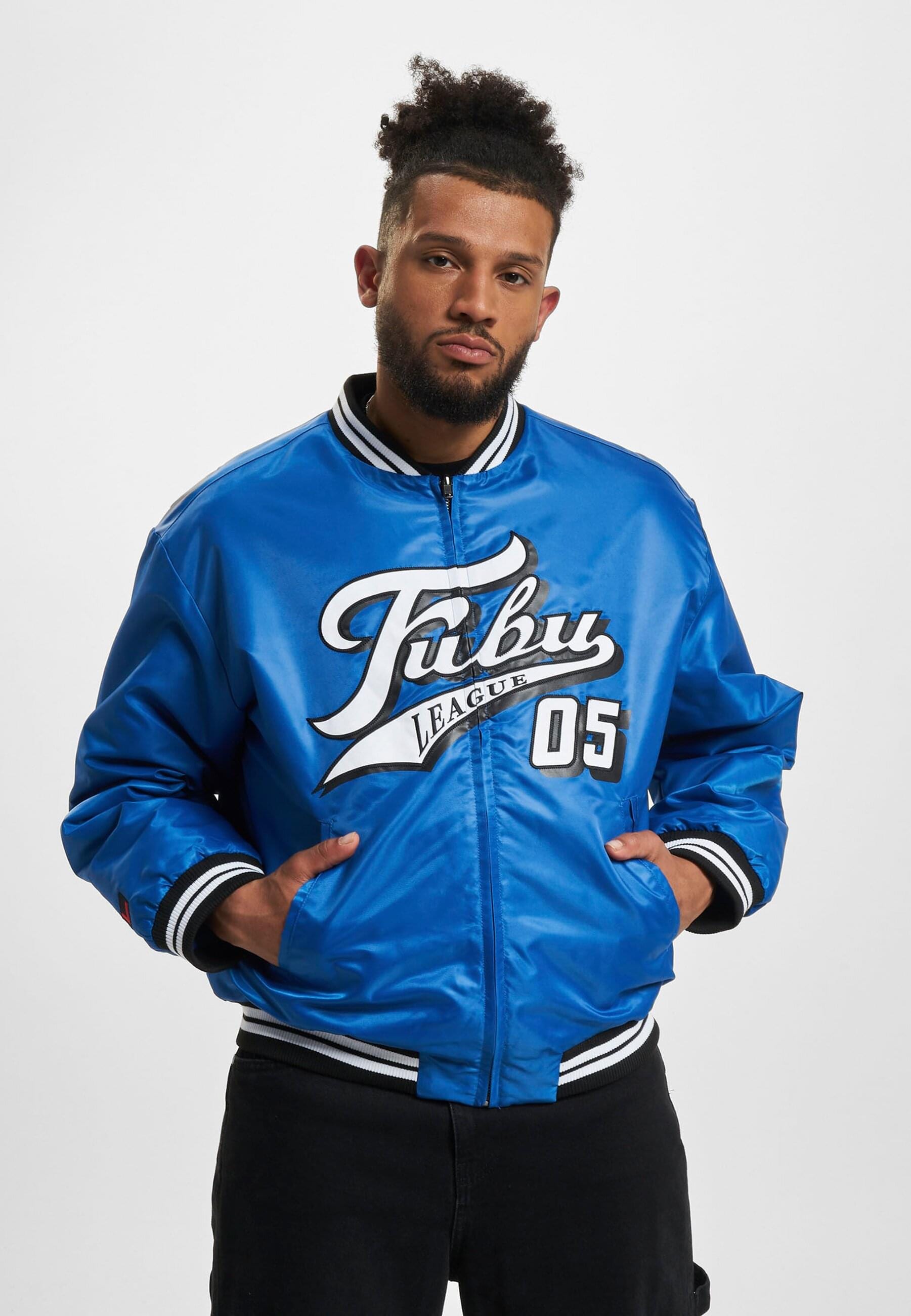 Fubu Allwetterjacke »Fubu Herren FM232-006-1 FUBU Varsity Reversible Satin Jacket«, (1 St.), ohne Kapuze