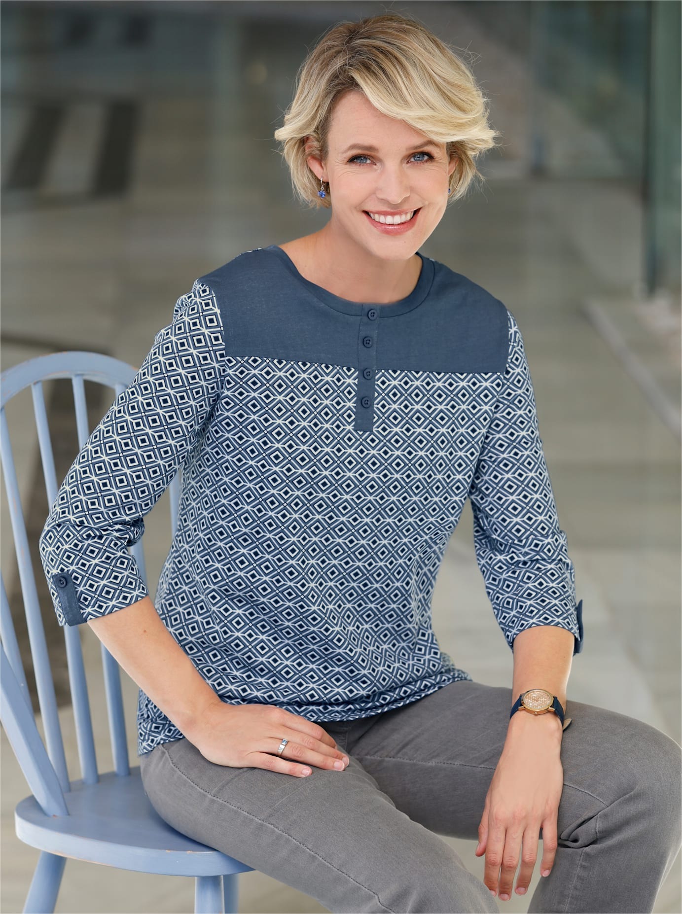 Classic Basics 3/4-Arm-Shirt "3/4-Arm-Shirt" 1 Stk. tlg. günstig online kaufen