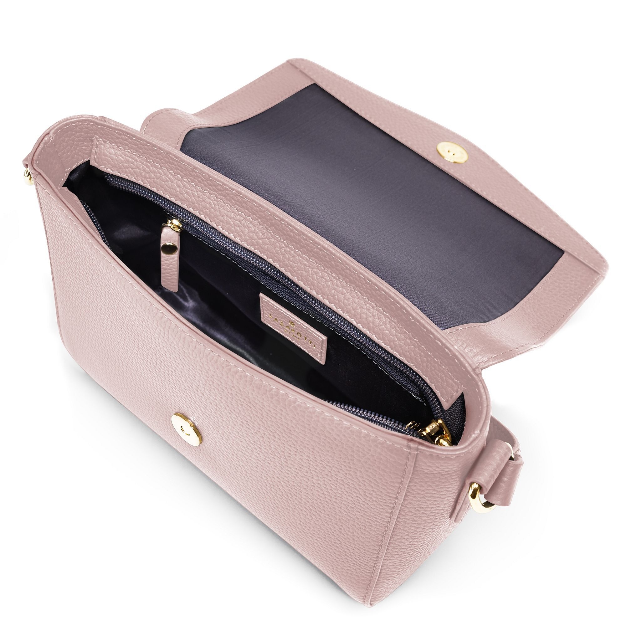 Lazarotti Umhängetasche »Bologna Leather Crossbody Umhängetasche Leder 22 cm«