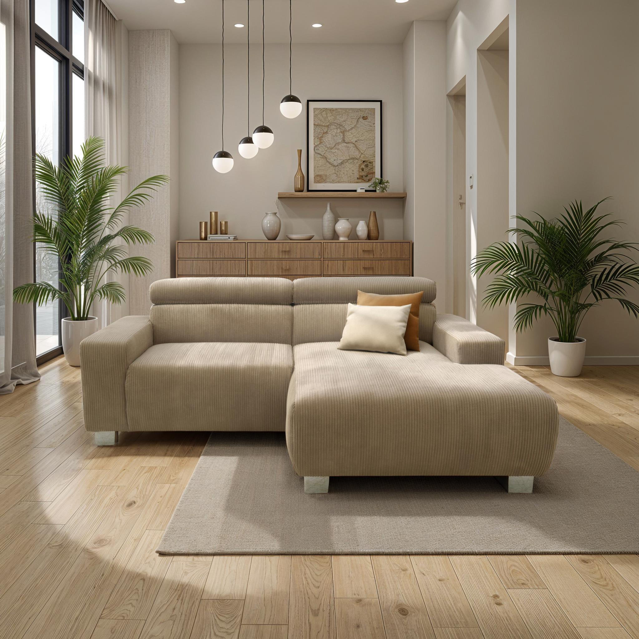 DOMO collection Ecksofa "100030 inkl. Kopfteilverstellung, guter Sitzkomfor günstig online kaufen