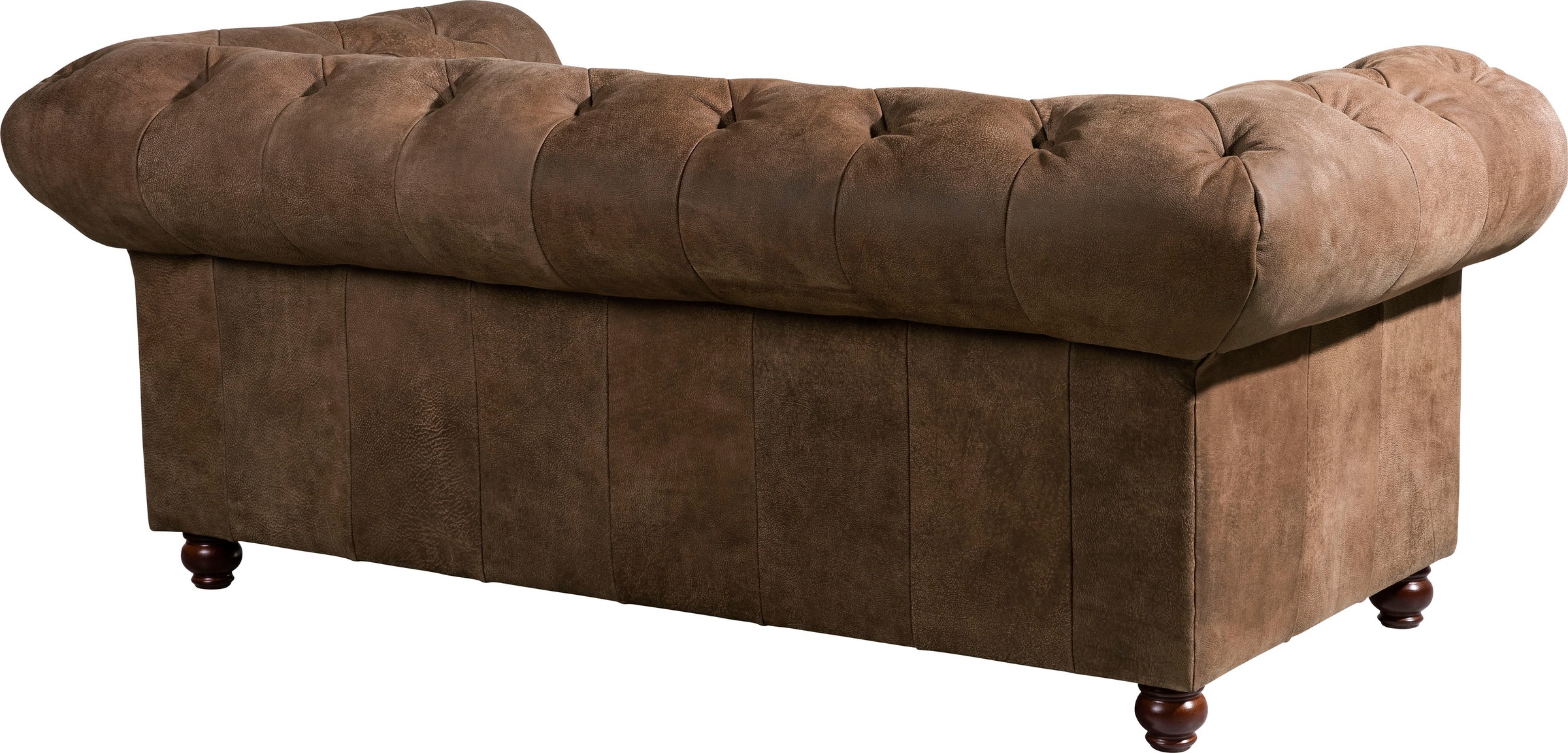 Max Winzer® Chesterfield-Sofa »Old England«, 2-Sitzer Ledersofa mit Knopfheftung & Ziernägeln, Breite 192 cm