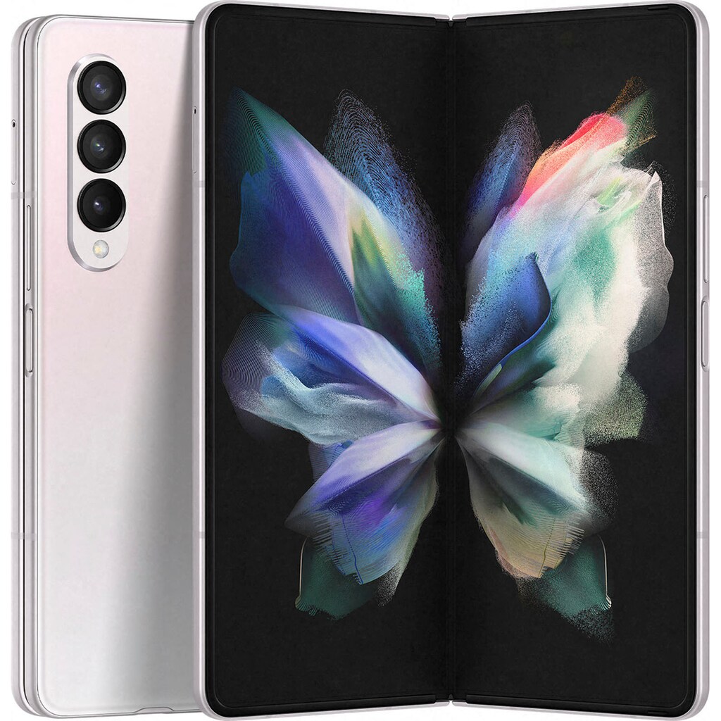 Samsung Smartphone »Galaxy Z Fold 3, 5G 256GB«, Phantom Silver, 19,19 cm/7,6 Zoll, 256 GB Speicherplatz, 12 MP Kamera