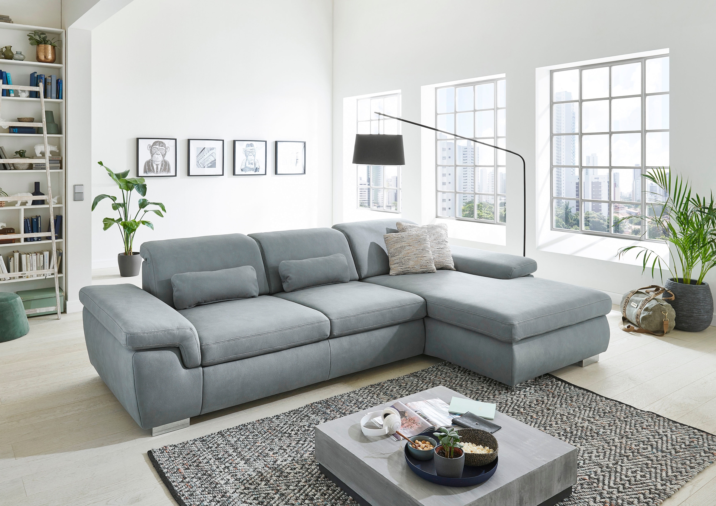 Die PlanBar Ecksofa »MP-IN17041 L-Form«, mit Sitztiefenverstellung, optional Kopfteilverstellung & Bettfunktion