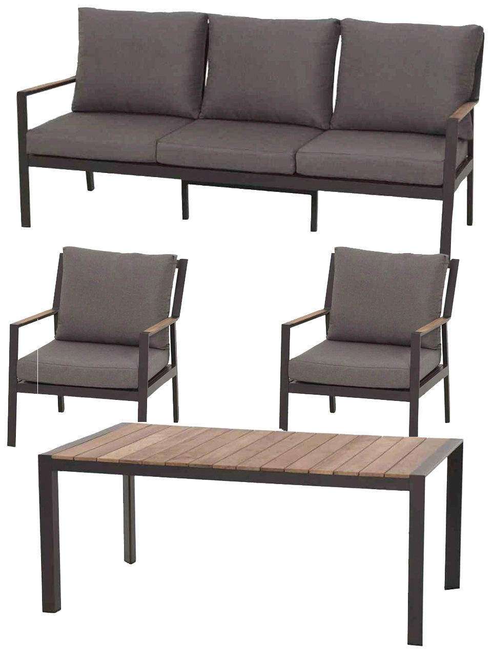 Siena Garden Gartenlounge-Set »Londra«, (4 tlg.)
