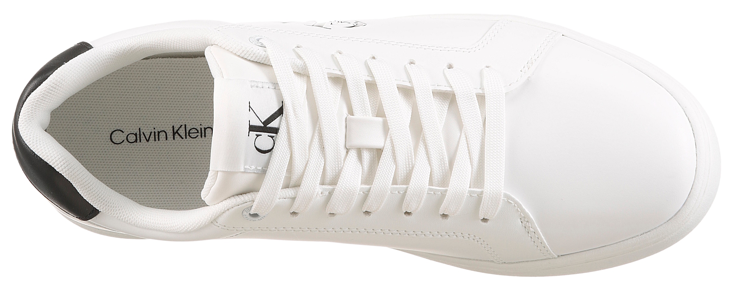 Calvin Klein Jeans Sneaker »CLASSIC CUPSOLE MONO LTH«, Freizeitsneaker, Halbschuh, Schnürschuh in klassischer Optik