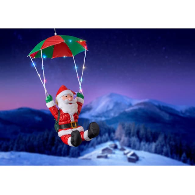 BAUR bestellen 30 flammig-flammig, Dekofigur LED | Fallschirm«, »Weihnachtsmann BONETTI aussen Weihnachtsdeko mit