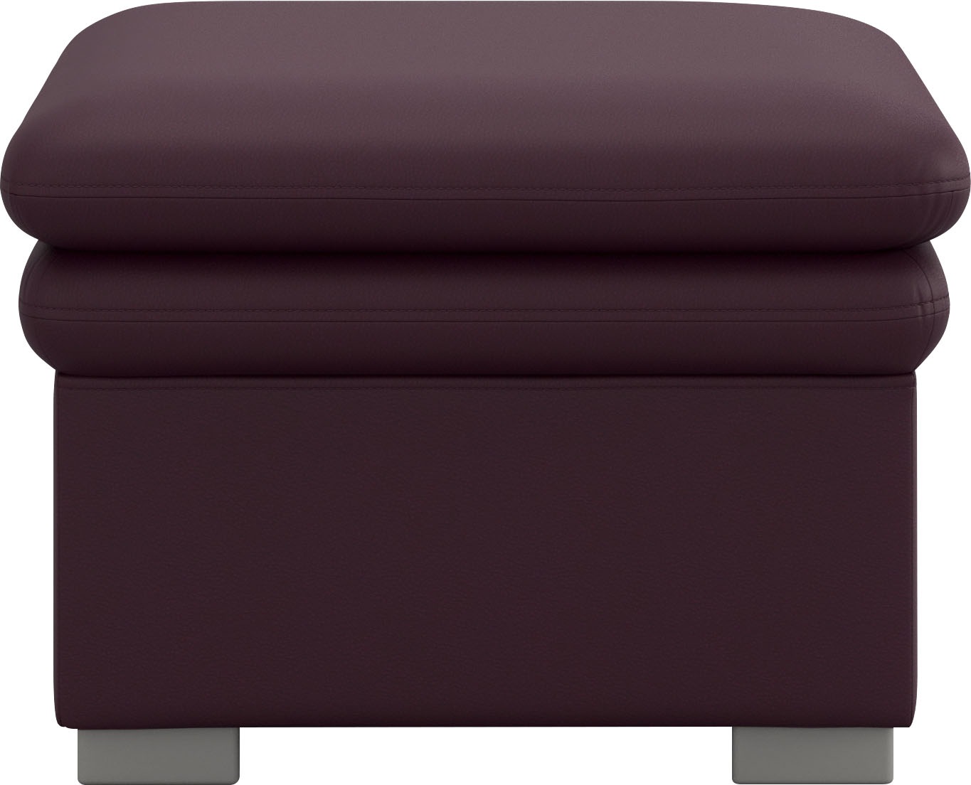 Hocker COTTA "Leandra", braun, B:65cm H:46cm T:65cm, NaturLEDER: Bitte beachten Sie, dass Lederbezüge mehr Nähte aufweisen als Stoffbezüge.;Kunstleder Softlux;NaturLEDER (echtes Rindsleder) im Sitz. Korpus in passendem Kunstleder Softlux bezogen;Luxus-Mic 2