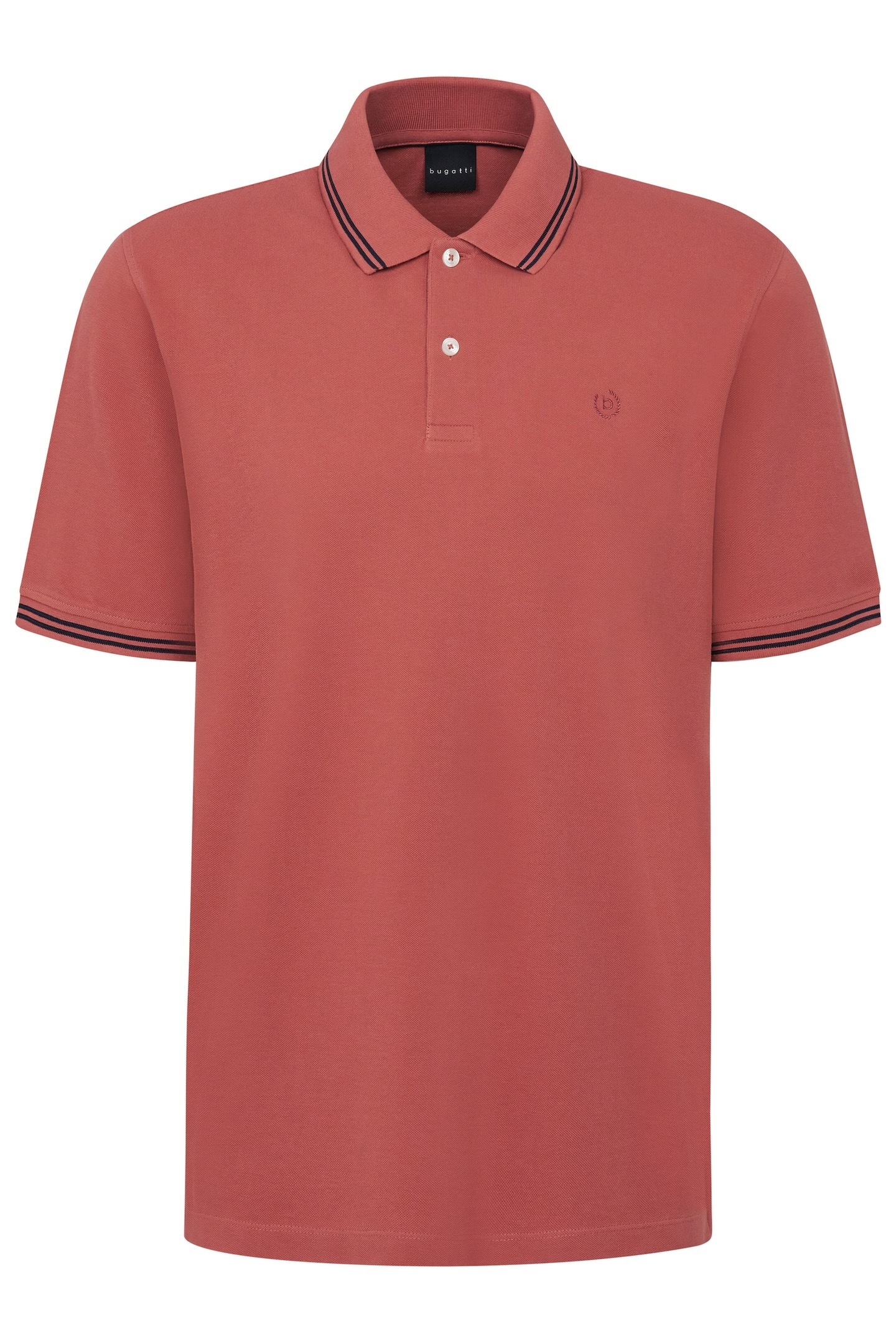 Thumbnail - bugatti Poloshirt mit Kontraststreifen und Bruststickerei