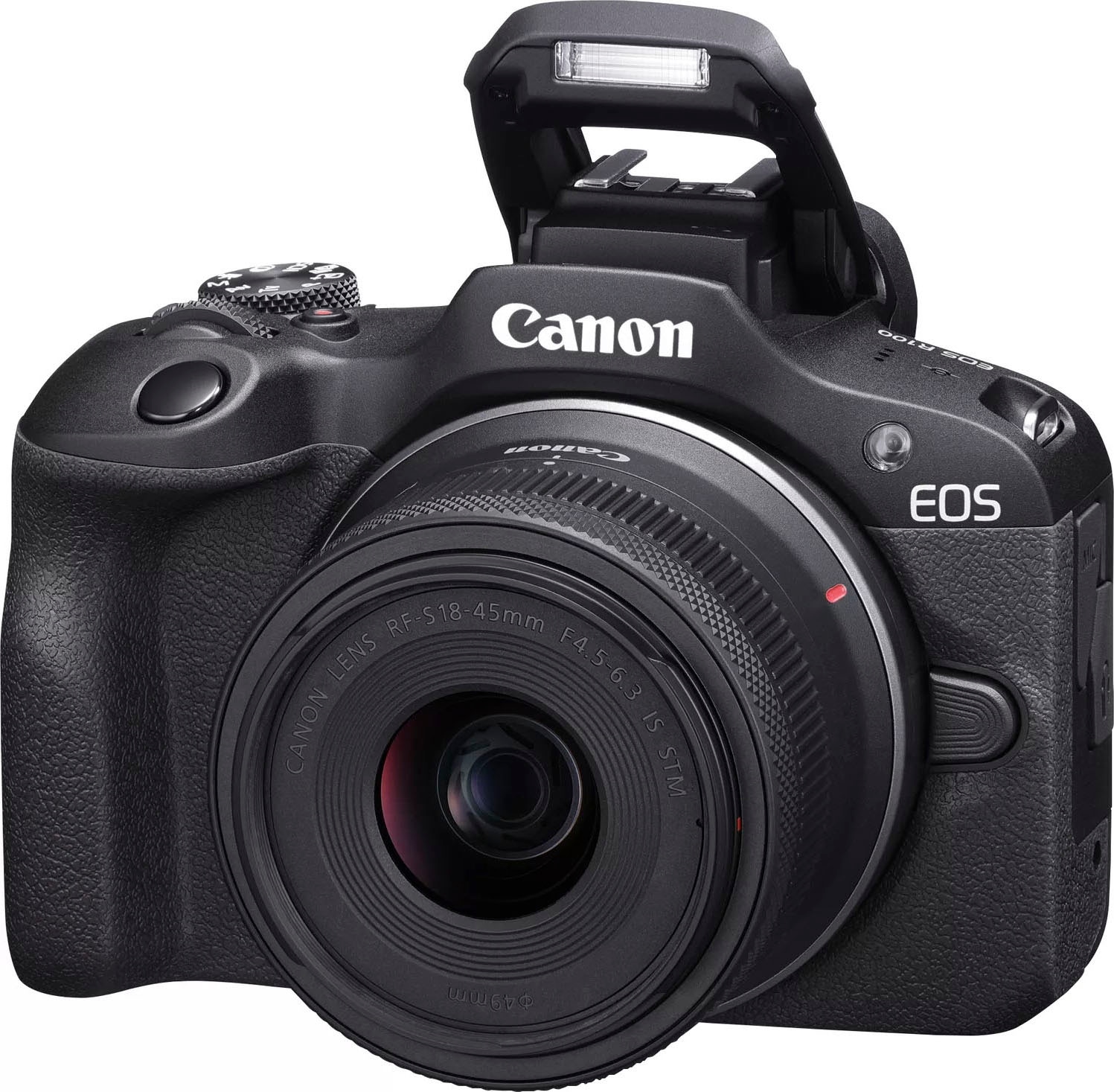 Canon Systemkamera »EOS R100 F4.5-6.3 + 18-45mm 24,1 | F4.5-6.3 MP, STM, STM RF-S Bluetooth-WLAN IS IS RF-S Kit«, 18-45mm BAUR