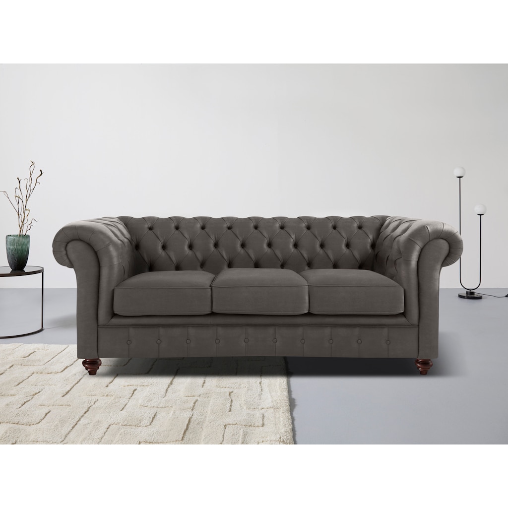 Home affaire Chesterfield-Sofa »Chesterfield 3-Sitzer B/T/H: 198/89/74 cm«