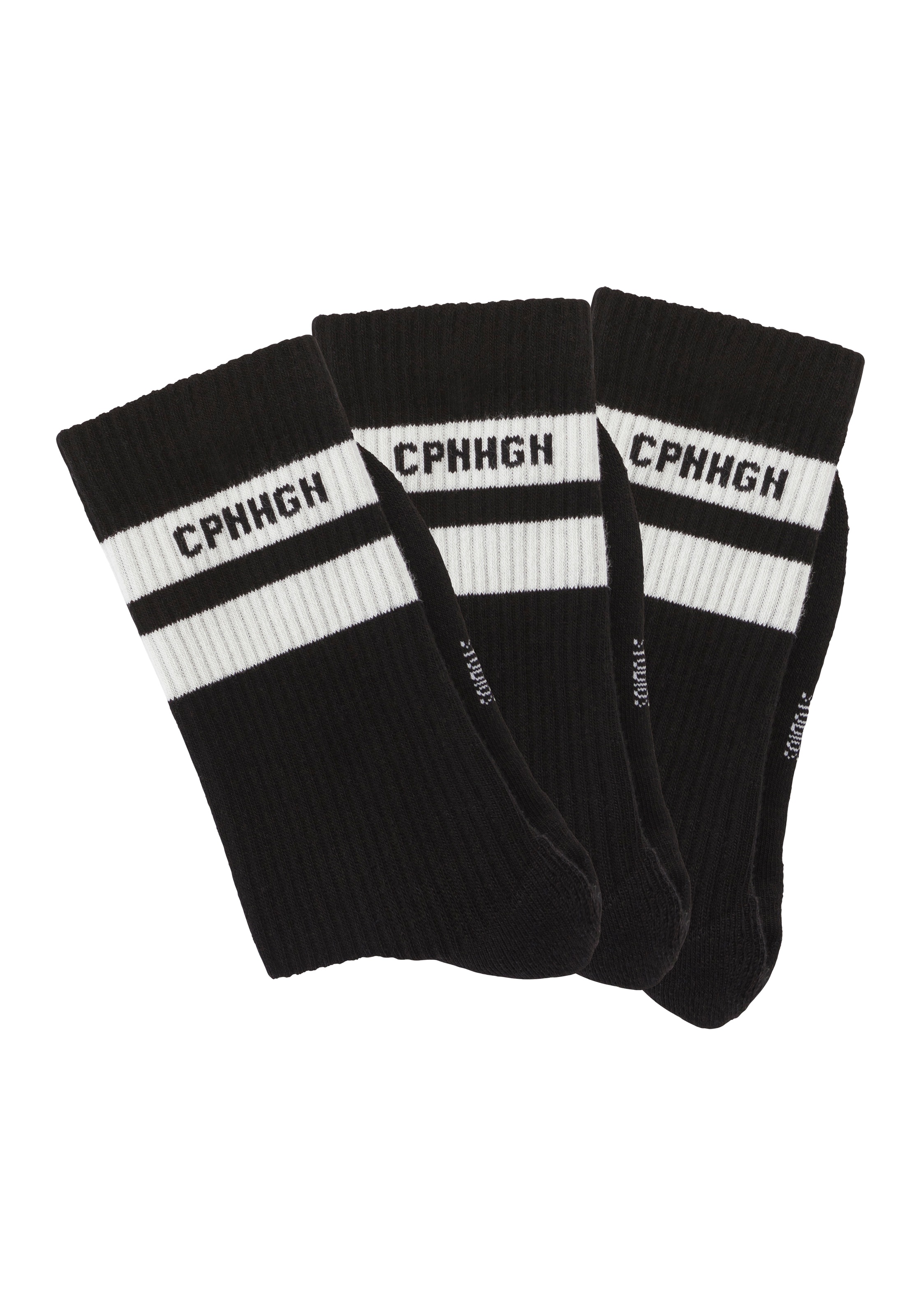 Copenhagen Studios Tennissocken, (Packung, 3 Paar), mit Streifendesign und Vollfrottee