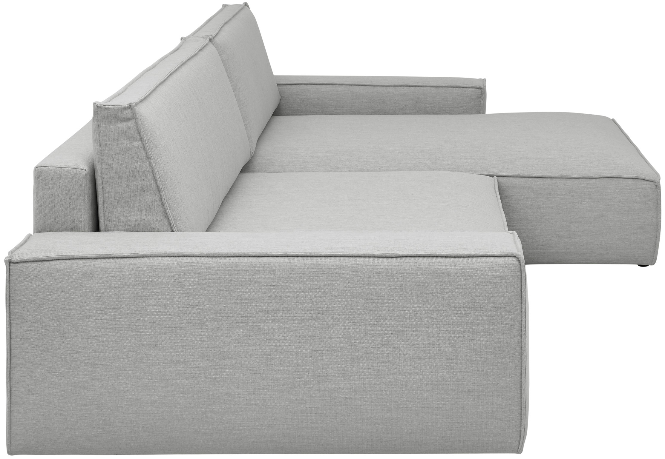 Home affaire Ecksofa »NEU: SHERWOODL XXL 284, Big-Sofa L-Form, tiefe Sitzfläche 95 cm, Cord,«, Leinenoptik, Recamiere rechts/links, auch als Schlafsofa stellbar