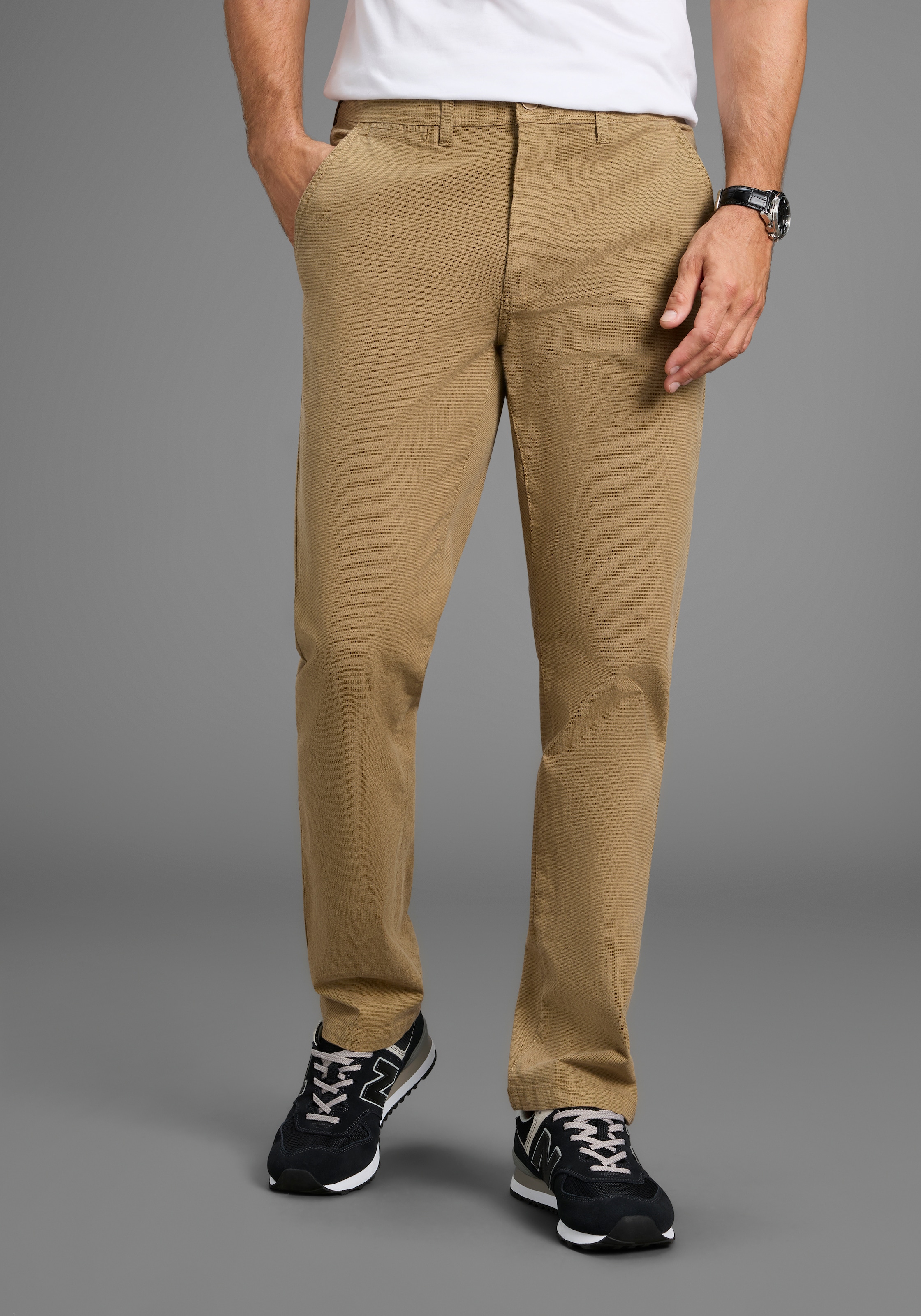 Mans World Chinohose leichte Struktur im Gewebe günstig online kaufen