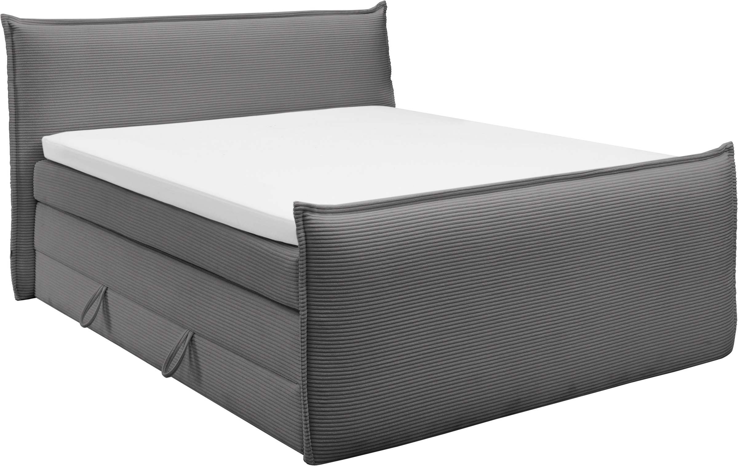 set one by Musterring Boxspringbett "Florida" in modernem Cord-Bezug, mit B günstig online kaufen