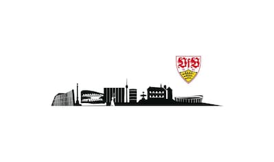 Wandtattoo »VfB Stuttgart Skyline mit Logo«, (1 St.)