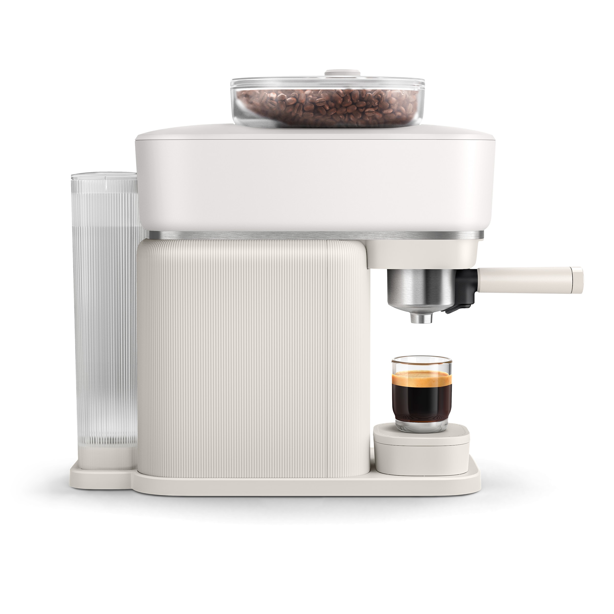 PHILIPS baristina Espressomaschine »mit Bean swap BAR320/00 mit Mahlwerk für ganze Bohnen«, Doppelter Bohnenbehälter, 16 bar Pumpendruck, Naturweiß​