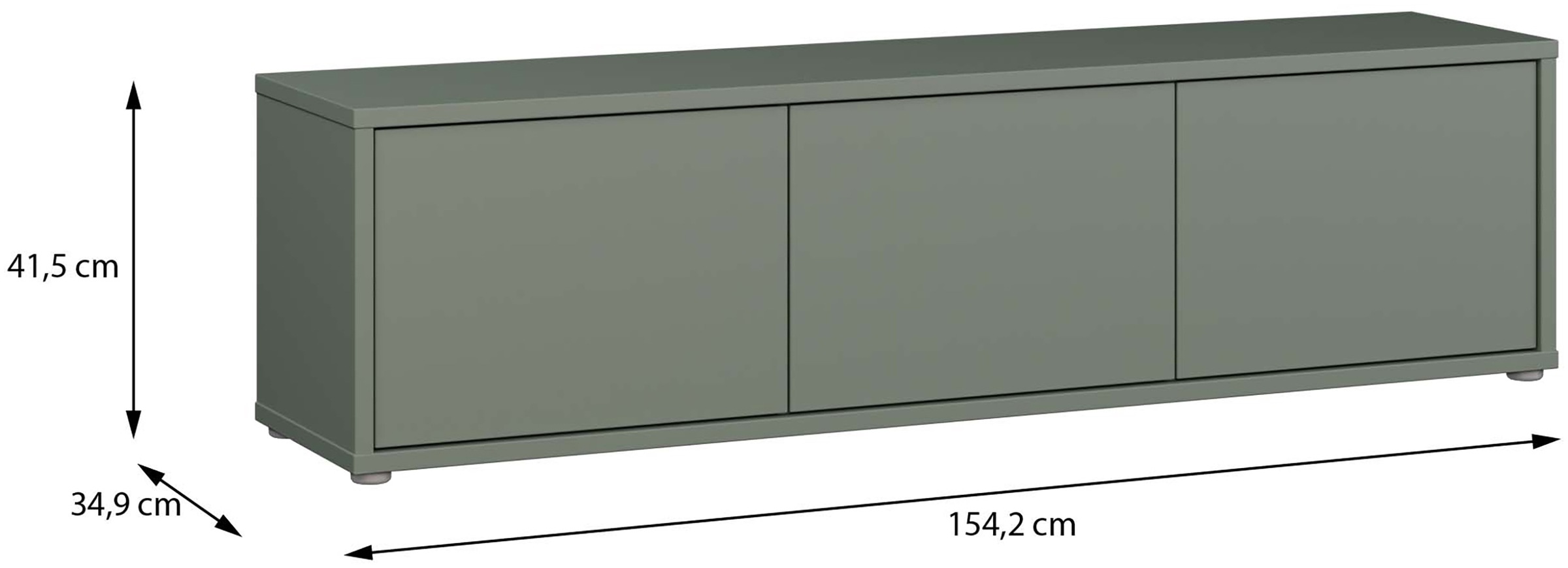 FORTE Lowboard B/H/T 154,2/41,5/34,9 cm Klapptüren