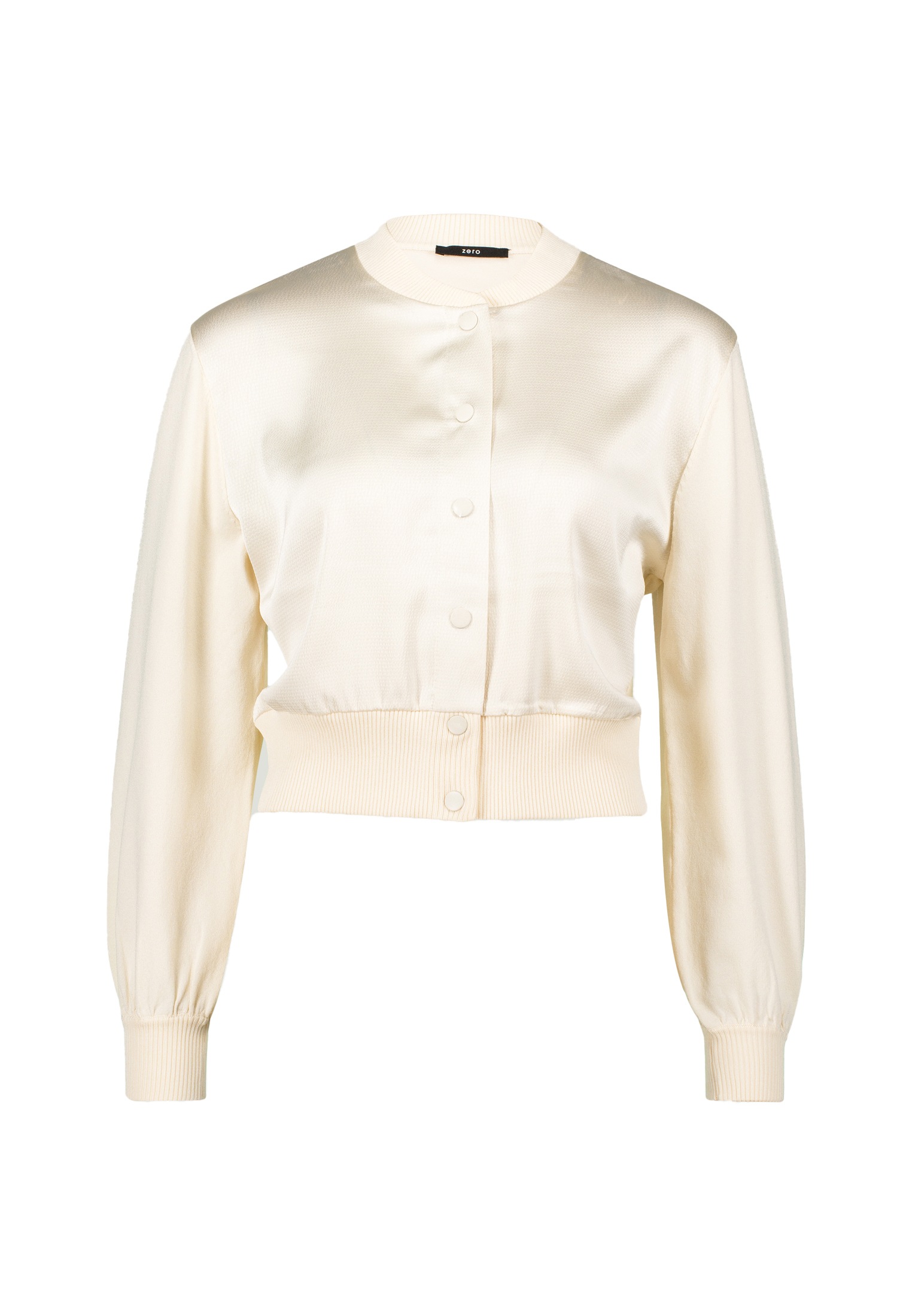 Zero Strickjacke "zero Damen Strickjacke mit Satinvorderseite", Knopfleiste günstig online kaufen