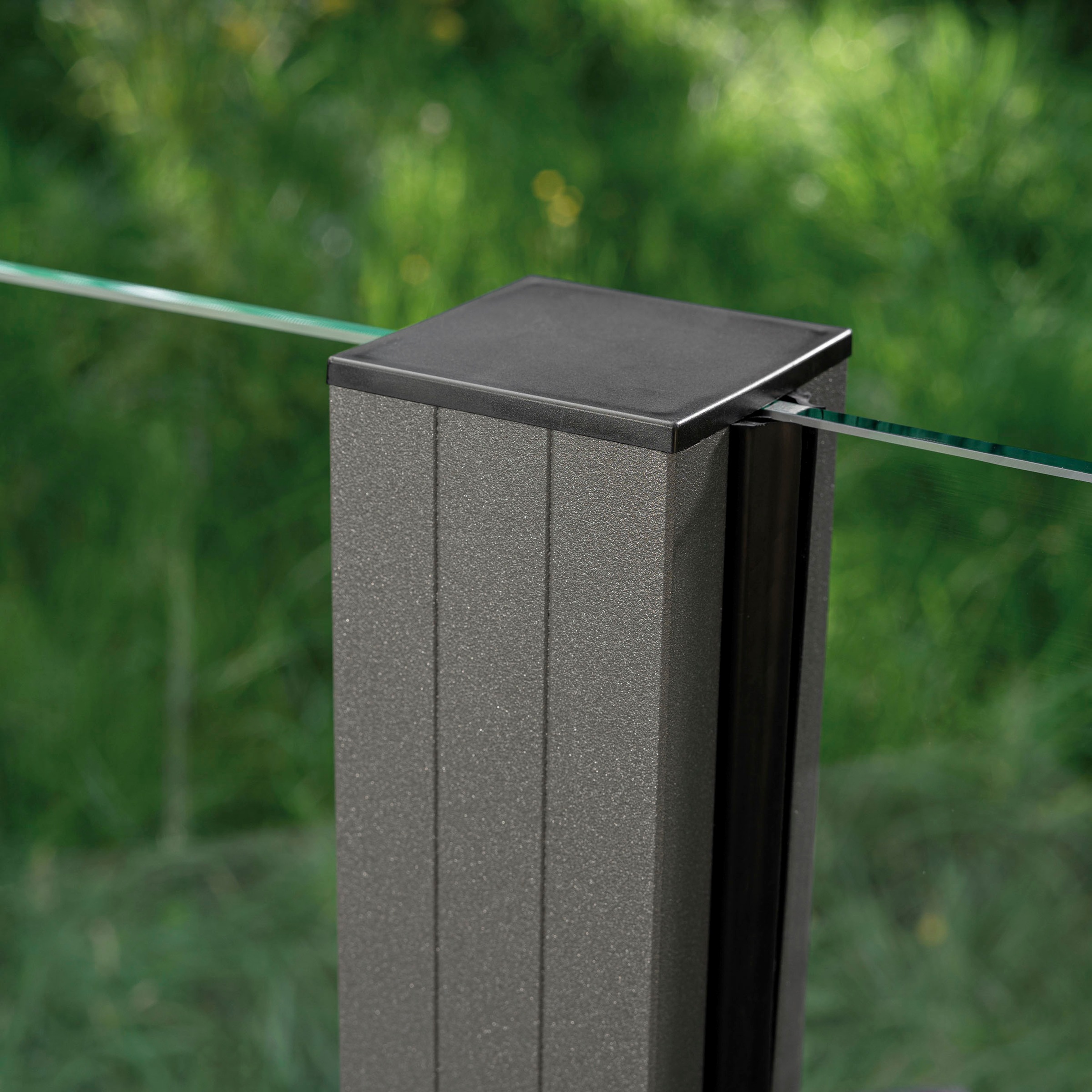 Thumbnail - STAKET PRO Zaun Glaszaun, Gesamtlänge: 1,14 m, 2 Pfosten