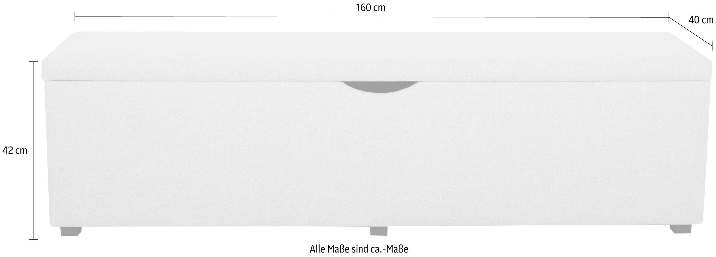 Places of Style Hockerbank »Standard«, Breite 120cm oder 160cm, auch als Garderobenbank oder Bettbank