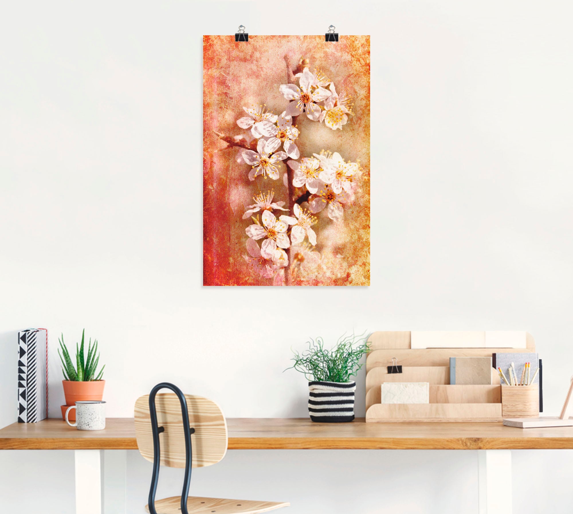 Artland Wandbild »Kirschblüten«, Blumen, (1 St.), als Leinwandbild, Poster in verschied. Größen