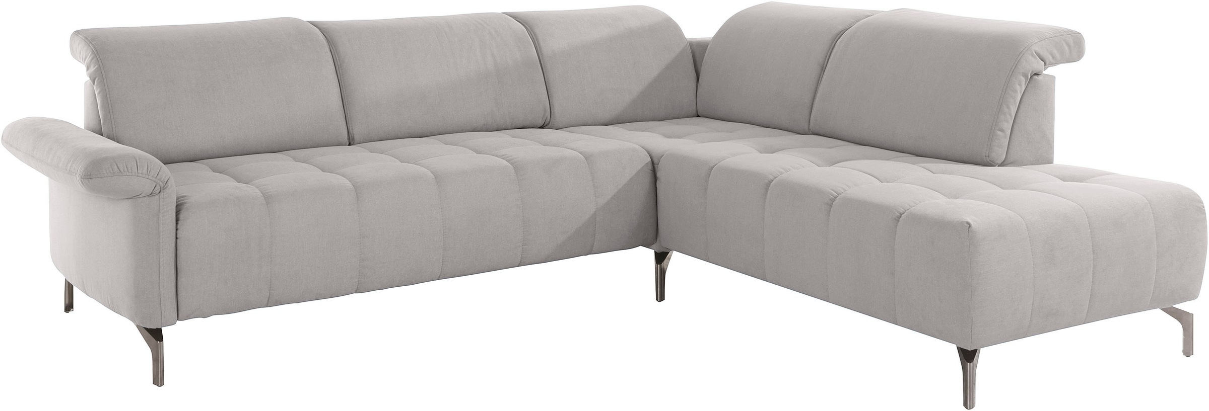 INOSIGN Ecksofa »Fresh L-Form«, Federkern, wahlweise Kopfteilverstellung und motorischer Vorziehsitz