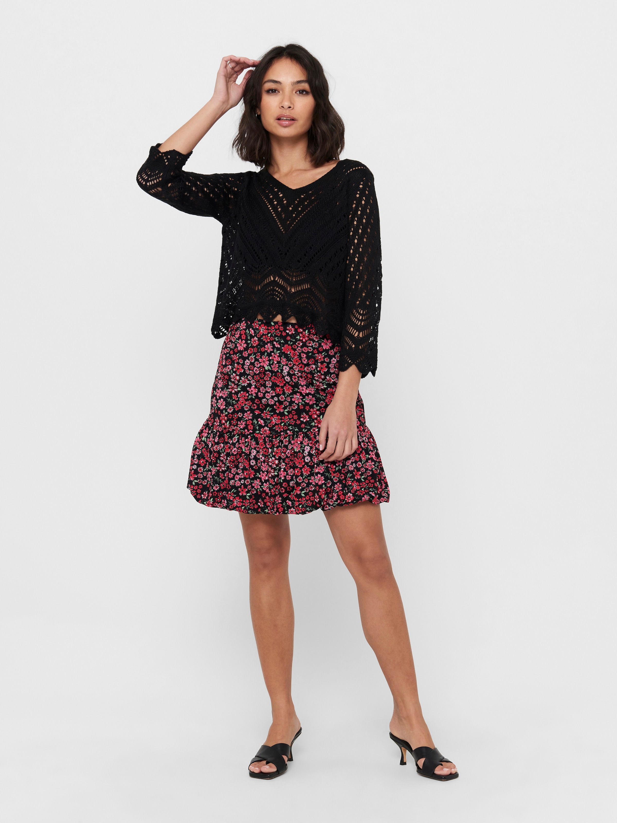 JDY Strickpullover »JDYNEW SUN 3/4 CROPPED PULLOVER KNT NOOS«