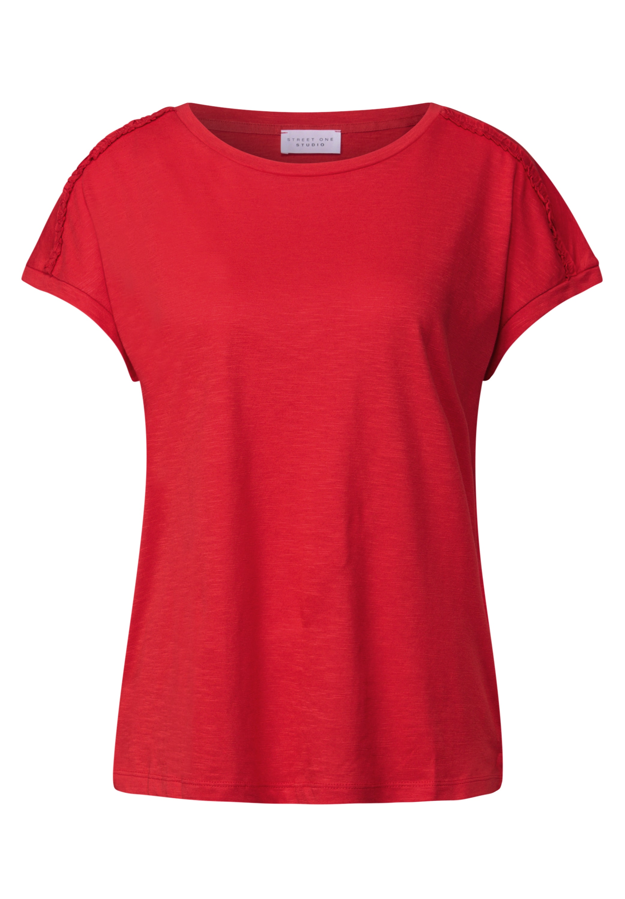 STREET ONE STUDIO T-Shirt, aus elastischem Materialmix