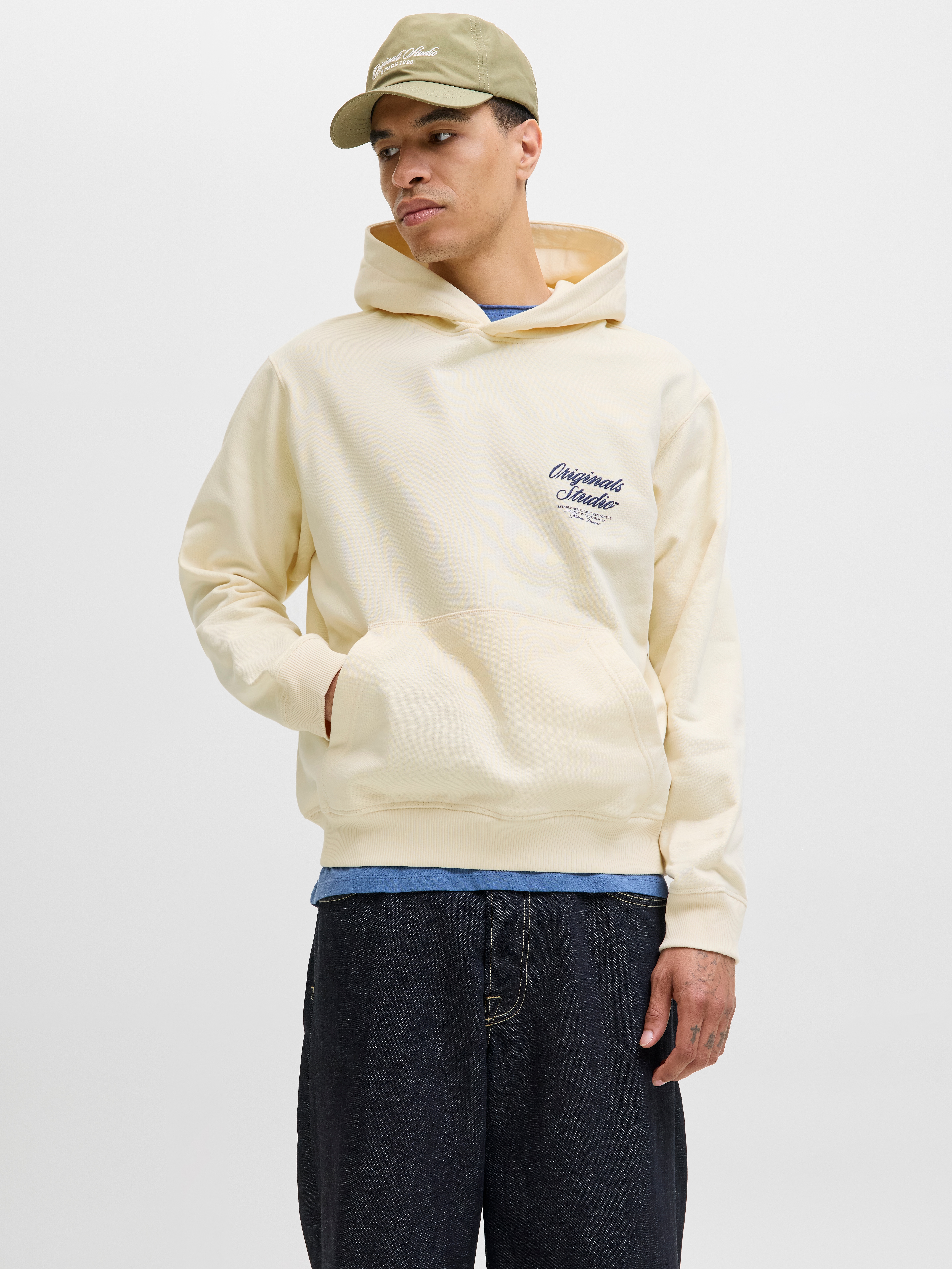Jack & Jones Kapuzensweatshirt "JORNORREBRO TYPO BACK SWEAT HOOD SN", mit Print