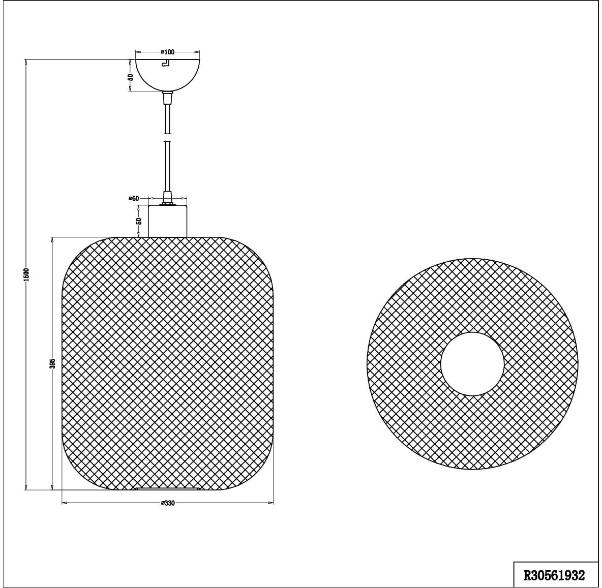 BAUR frei Abhängung Leuchtmittel TRIO Holz-Deko, 150cm wählbar, mit Leuchten | 1 flammig-flammig, »CALIMERO«, E27 Ã˜ 33cm, Pendelleuchte