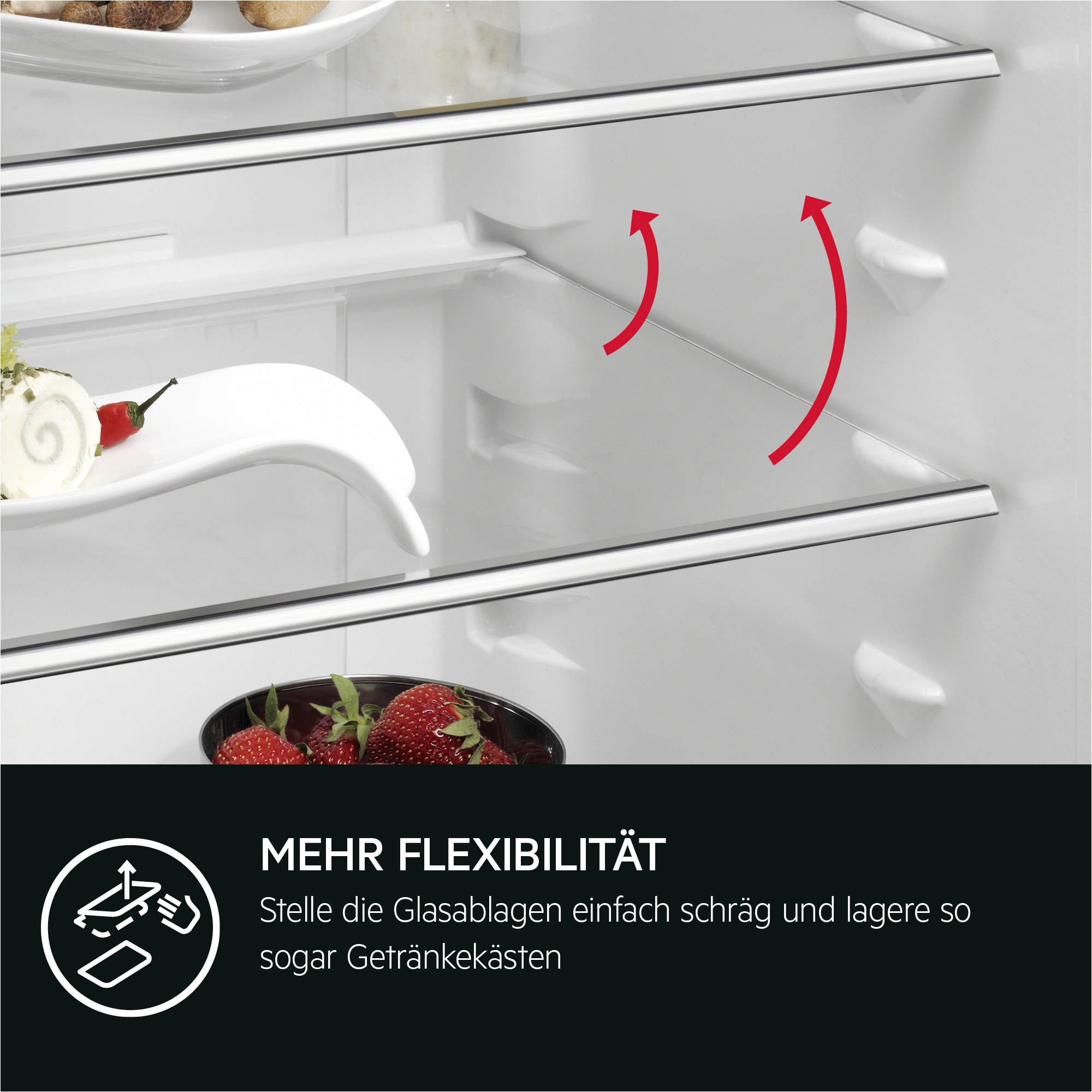 AEG Einbaukühlschrank 5000 »TSF5012WDF«, OptiSpace ermöglicht dir eine flexible Nutzung des Kühlraums
