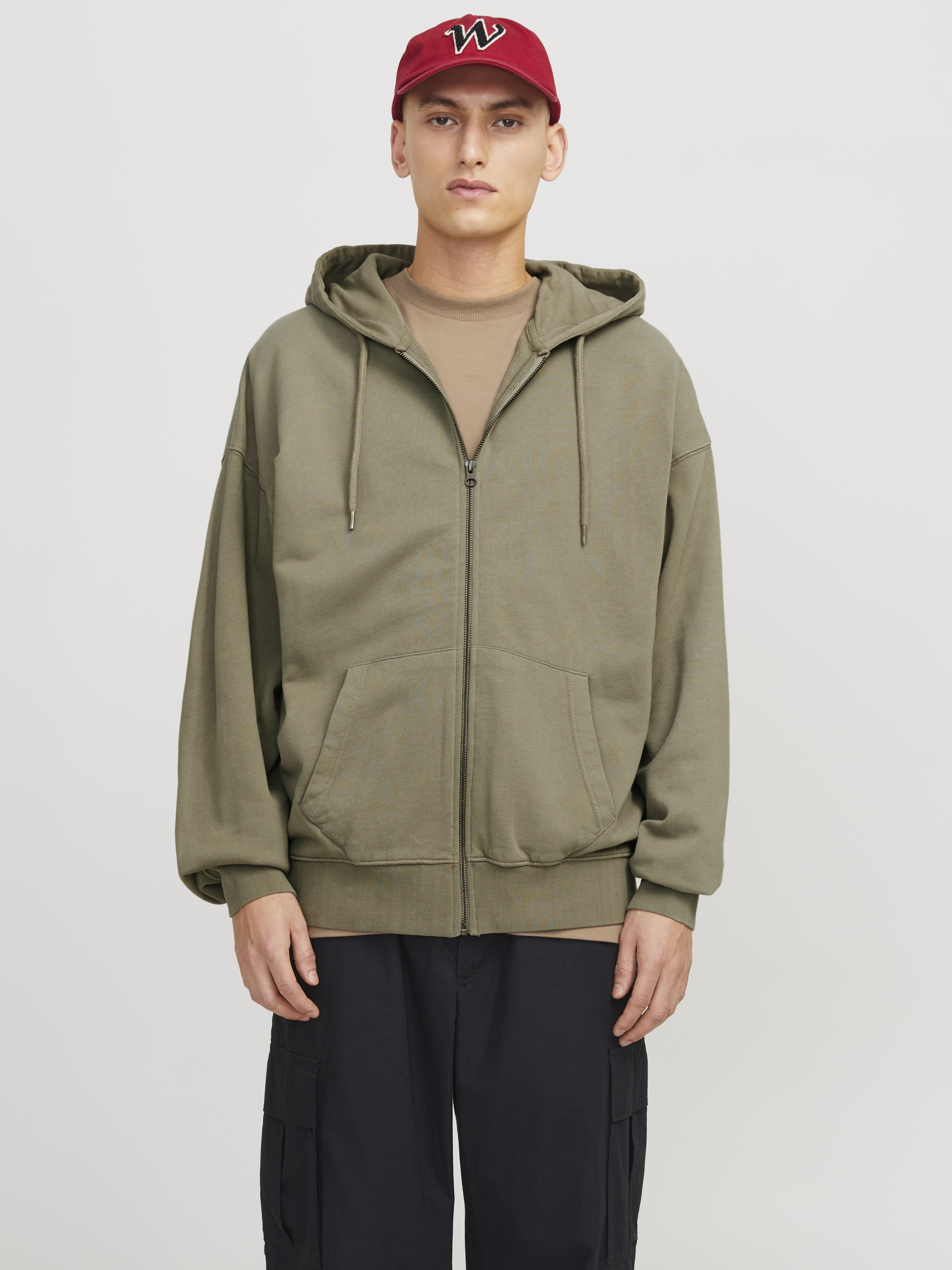 Sweat à Capuche Délavé Jack & Jones Jjecharge Noos - Pour Homme, Coupe Décontractée, Marque Danoise