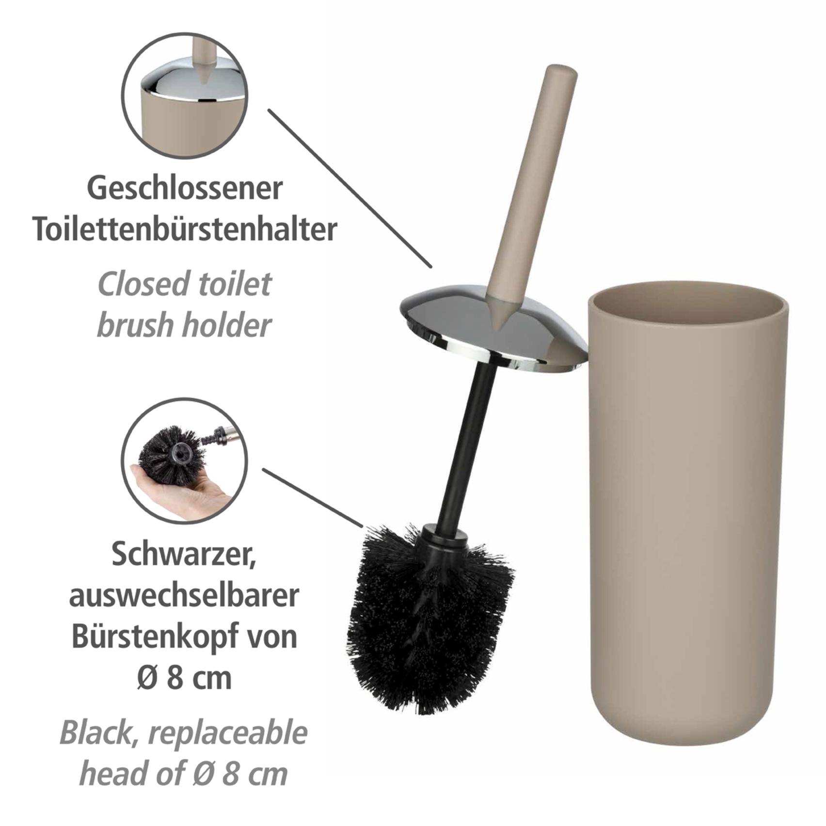 WENKO Badaccessoire-Set »Brasil« Seifenspender, Zahnputzbecher, WC-Garnitur & Kosmetikeimer