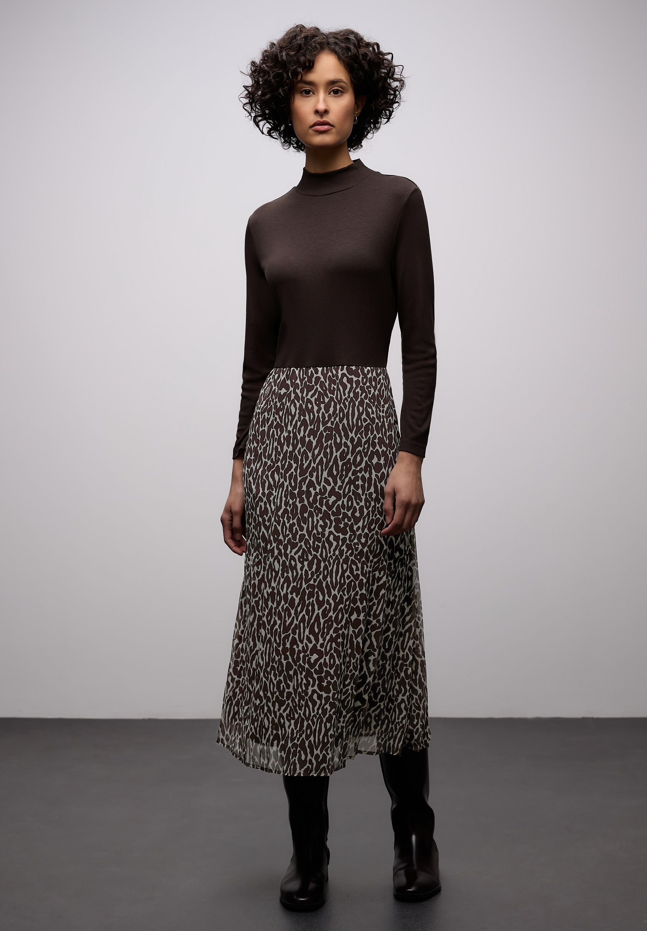 STREET ONE Midikleid Ohne Taschen mit plissiertem Rockteil günstig online kaufen